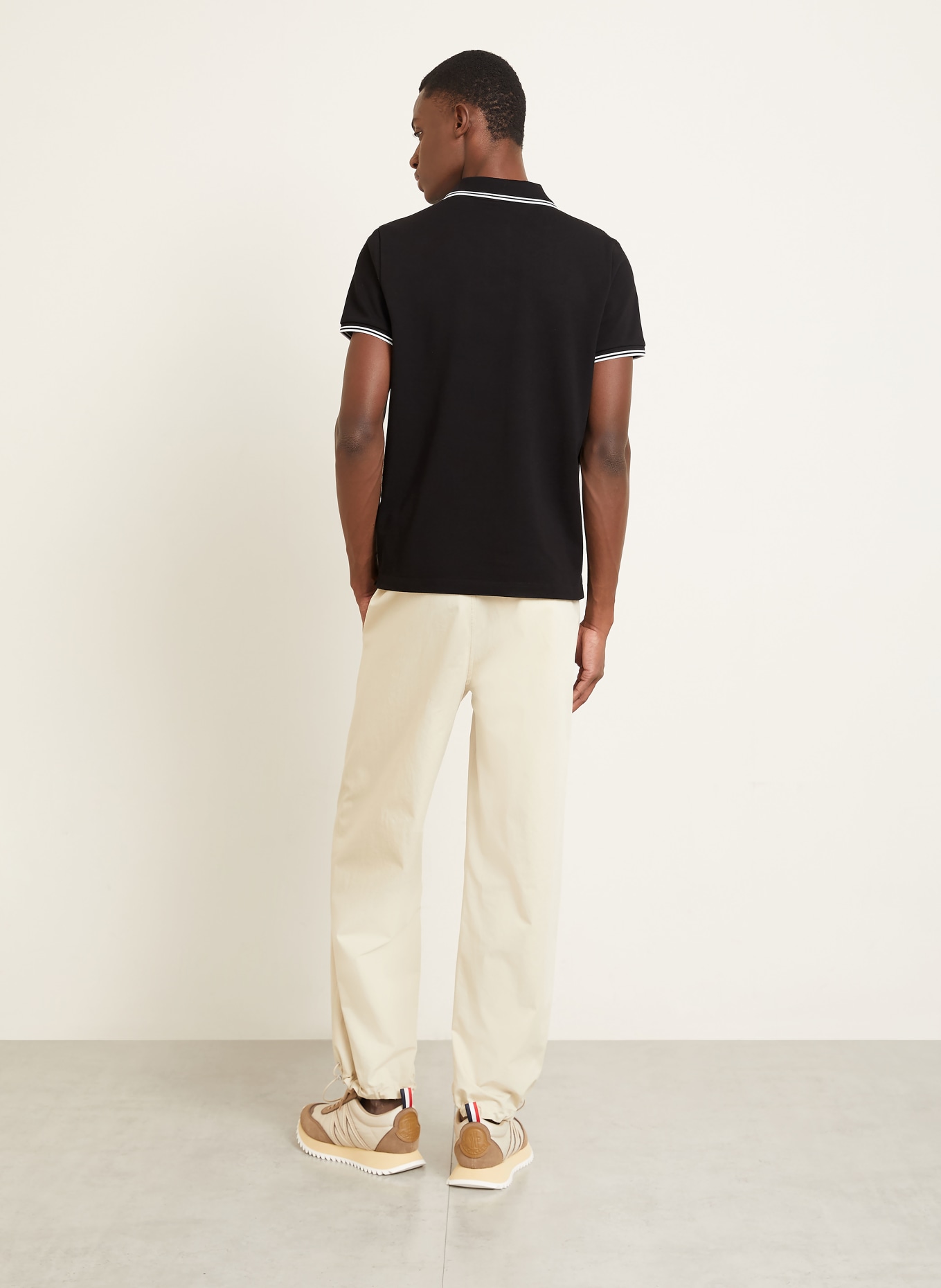 MONCLER Piqué-Poloshirt ARCHIVIO: SCHWARZ