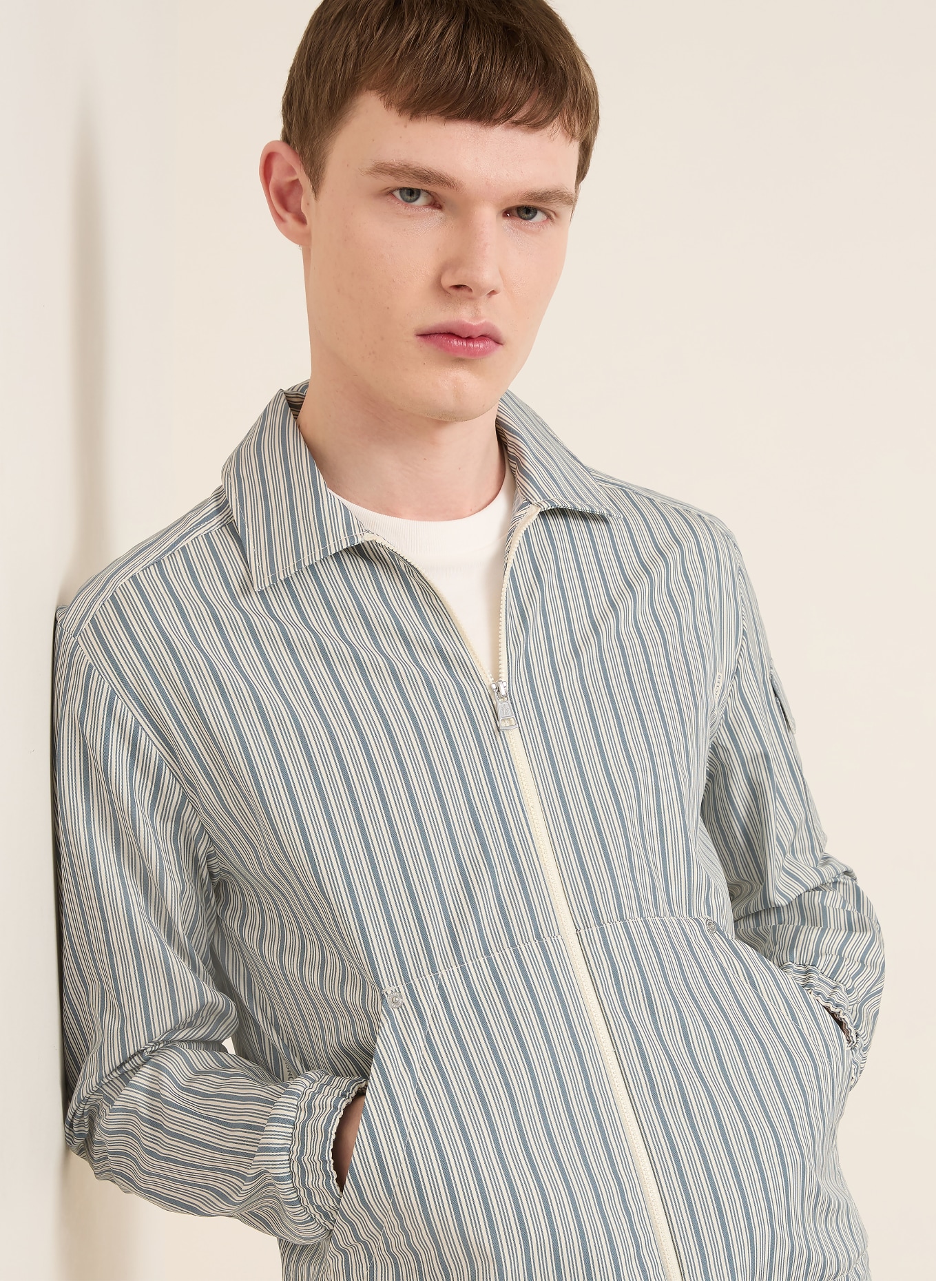 MONCLER Overjas HAVAS met afneembare capuchon: BLAUW / WIT