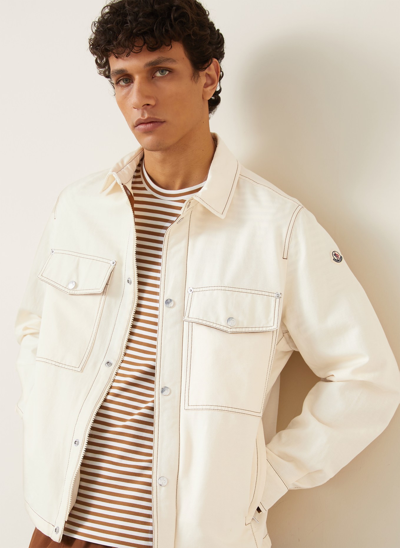 MONCLER Overjas WATAGUA: CRÈME