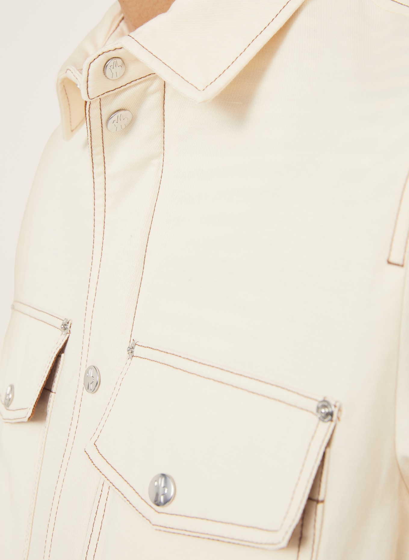 MONCLER Overjas WATAGUA: CRÈME