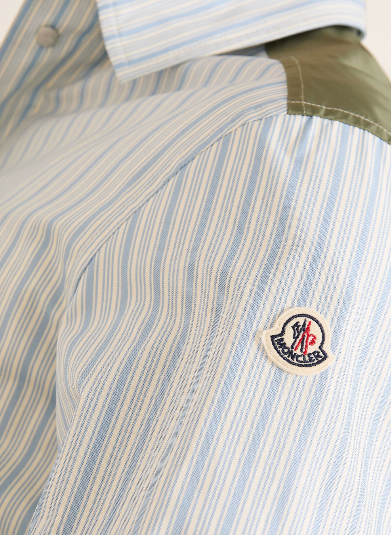 MONCLER Overjas: WIT / BEIGE / DONKERBLAUW