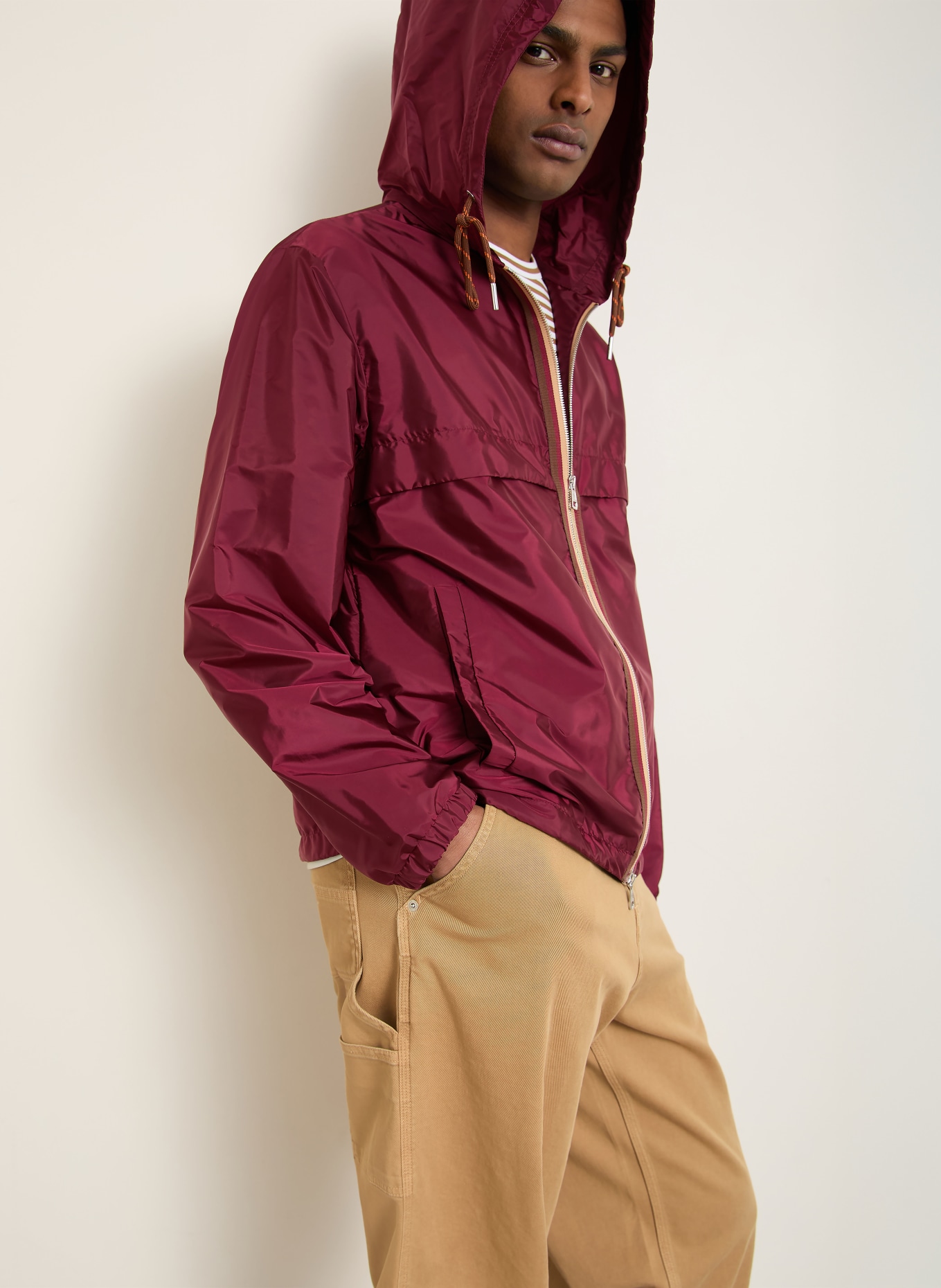 MONCLER Veste NIDGE: ROUGE FONCÉ