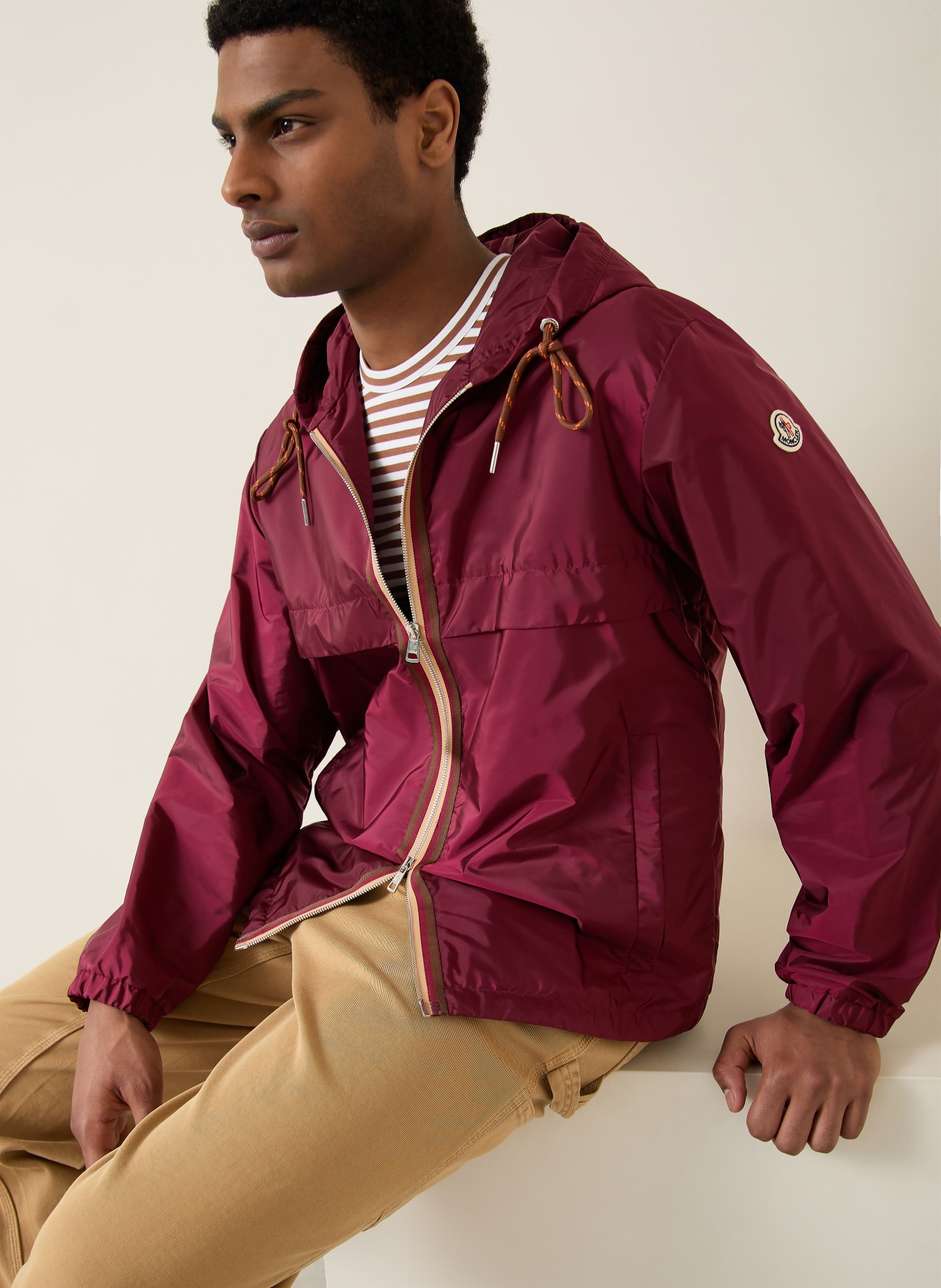 MONCLER Veste NIDGE: ROUGE FONCÉ