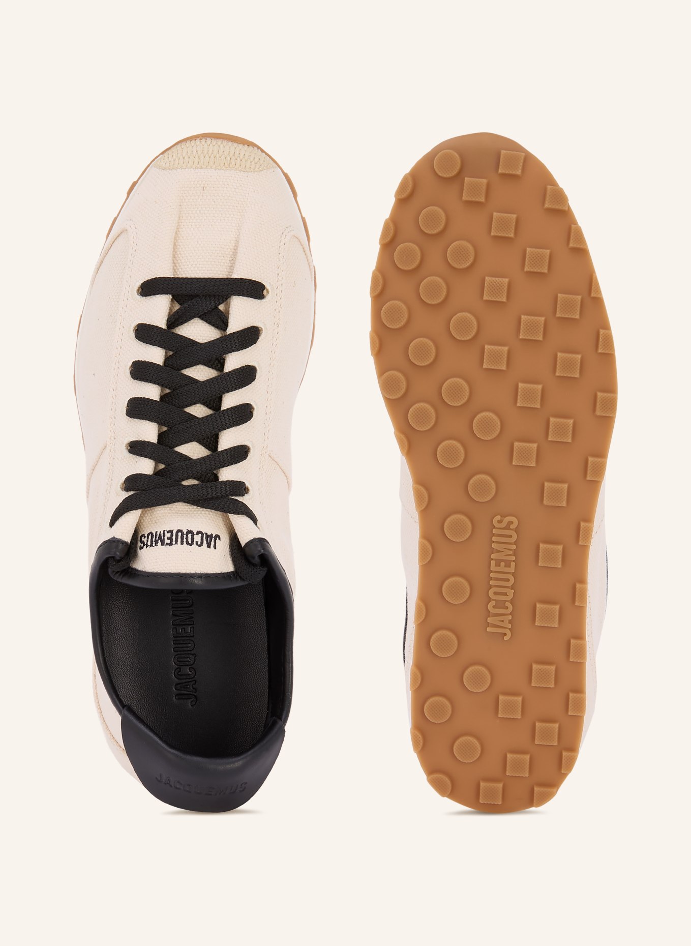 JACQUEMUS Sneaker LES TENNIS: CREME / SCHWARZ