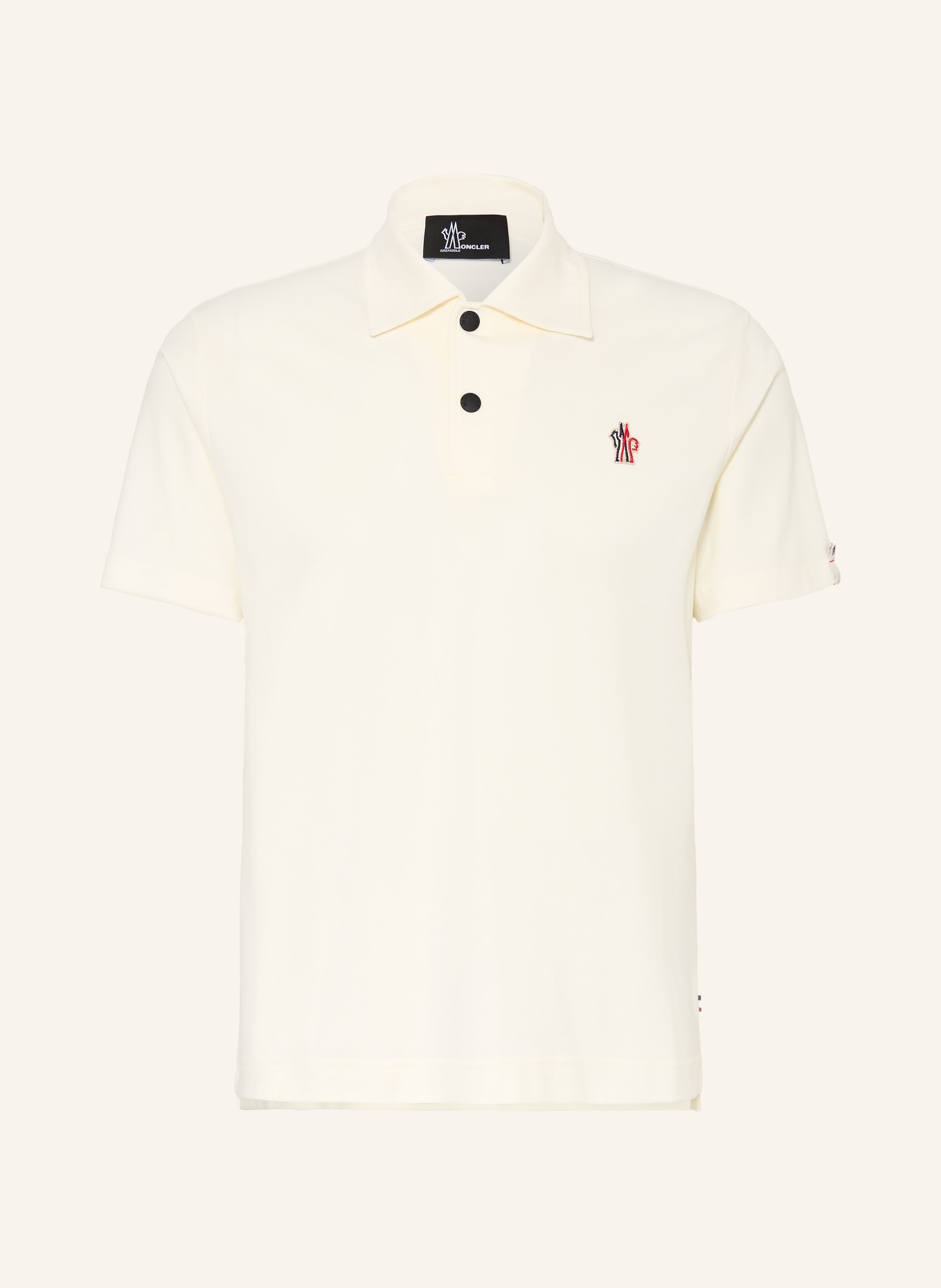 MONCLER GRENOBLE Piqué-Poloshirt: CREME