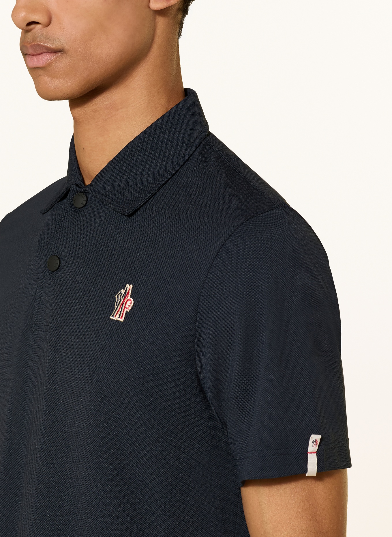 MONCLER GRENOBLE Polo piqué: BLEU FONCÉ