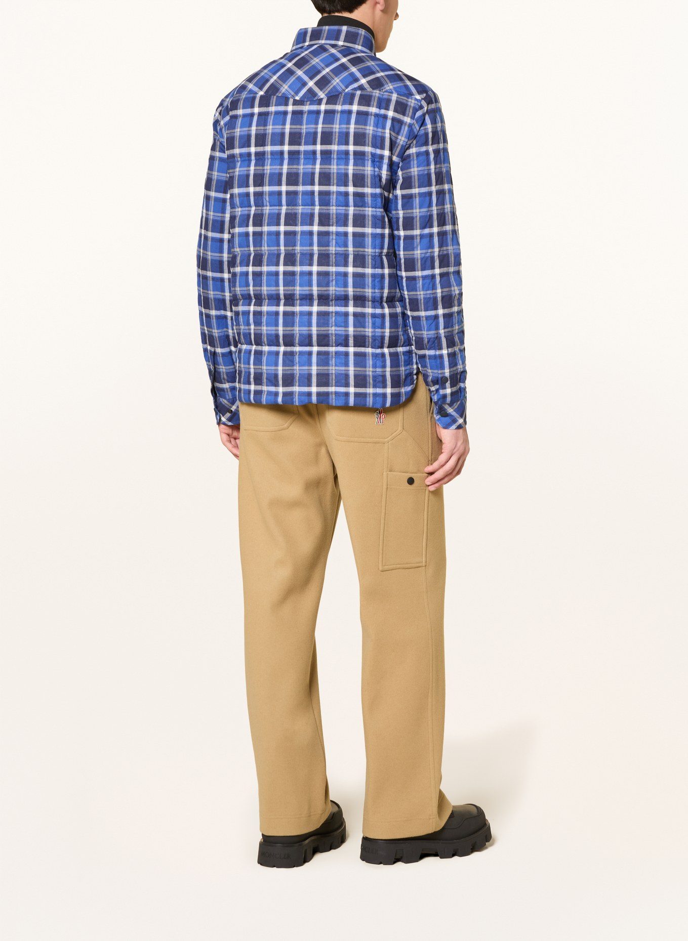 MONCLER GRENOBLE Steppjcke GELT: BLAUW / DONKERBLAUW / WIT