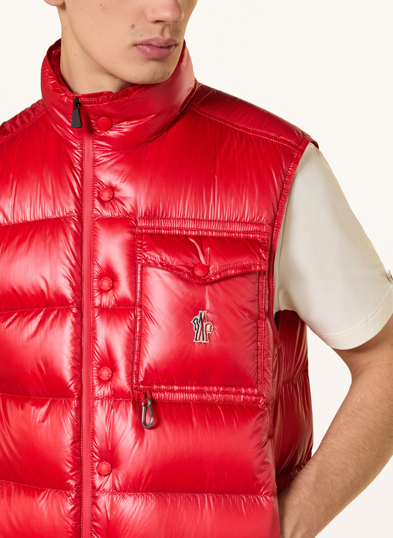 MONCLER GRENOBLE Quiltvest UYCHI: ROOD