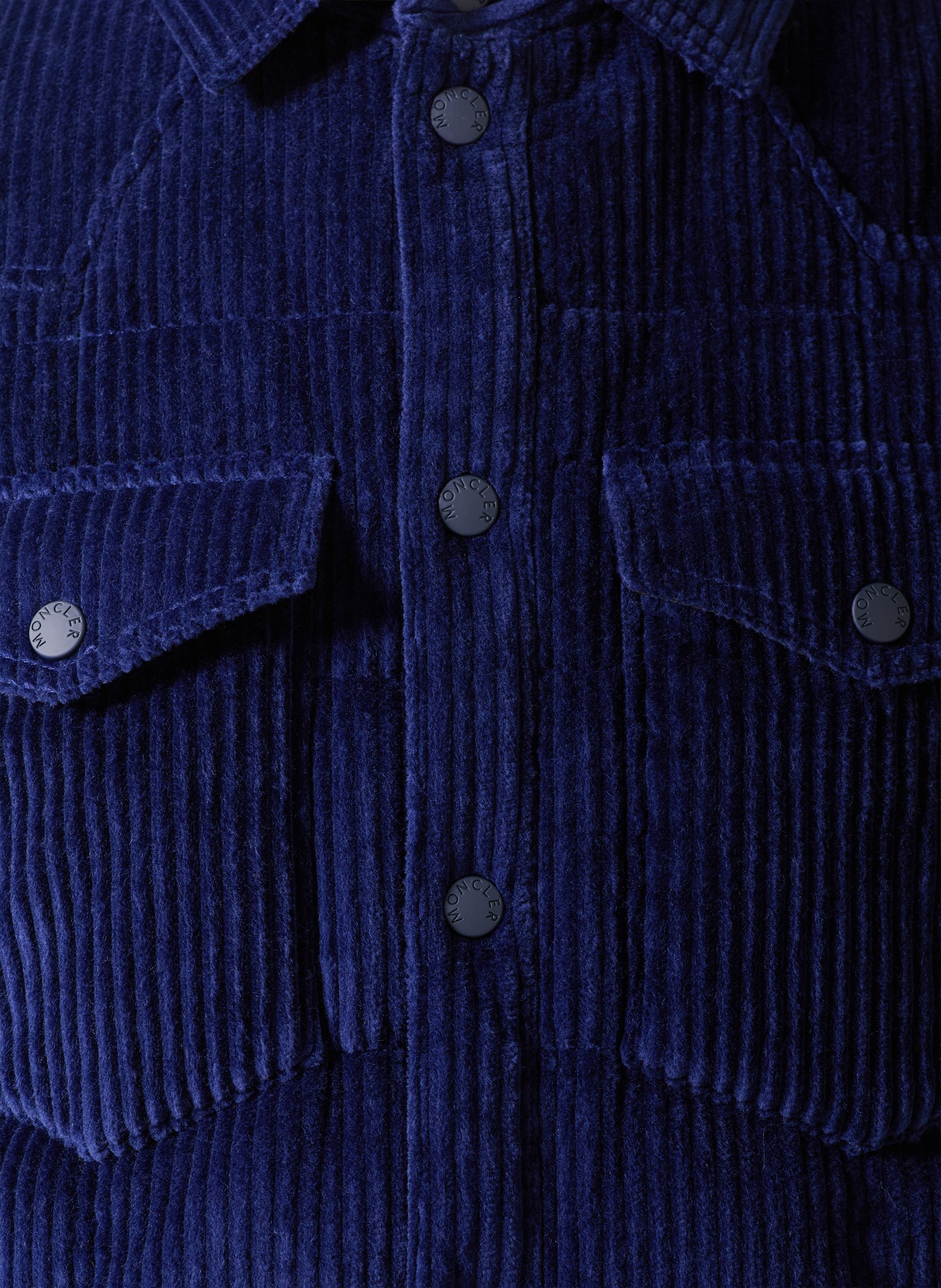 MONCLER GRENOBLE Corduroy-overjas GELT: DONKERBLAUW