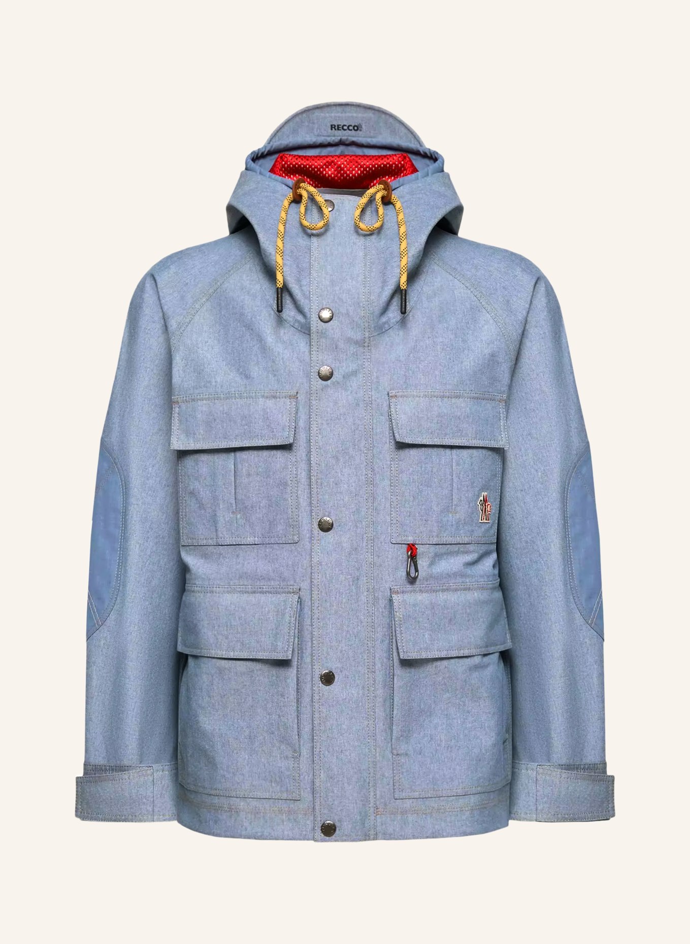 MONCLER GRENOBLE AJACCIO-veldjas in denimlook: BLAUWGRIJS
