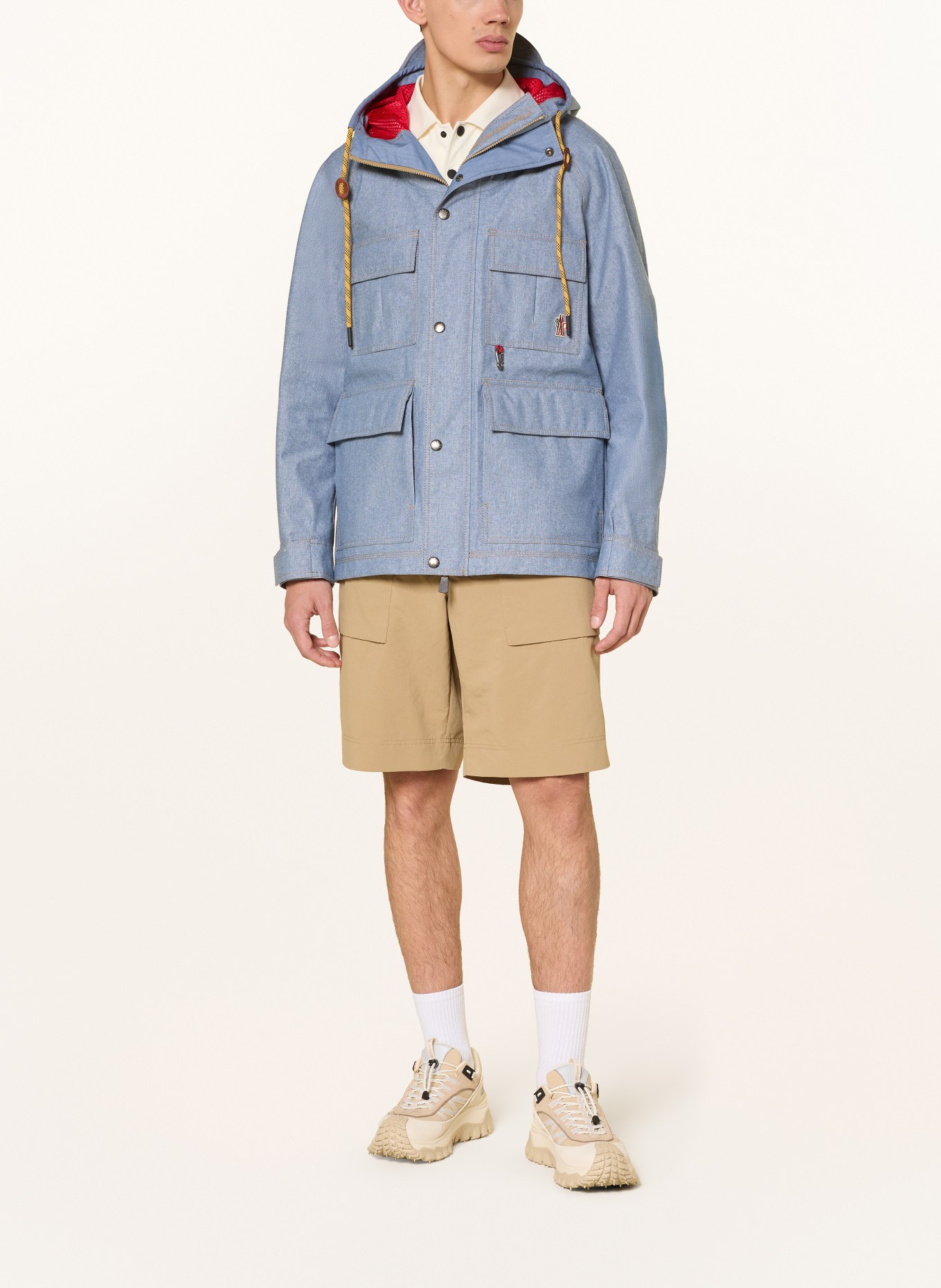 MONCLER GRENOBLE AJACCIO-veldjas in denimlook: BLAUWGRIJS