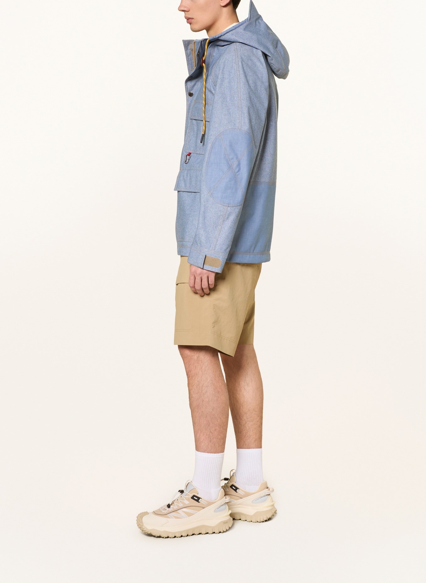 MONCLER GRENOBLE AJACCIO-veldjas in denimlook: BLAUWGRIJS