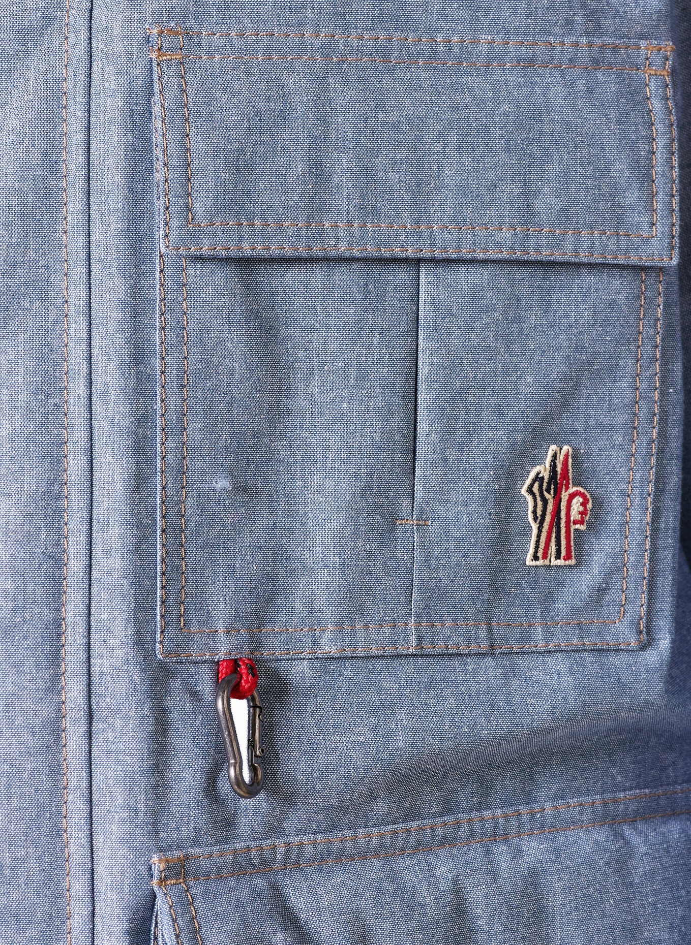MONCLER GRENOBLE AJACCIO-veldjas in denimlook: BLAUWGRIJS