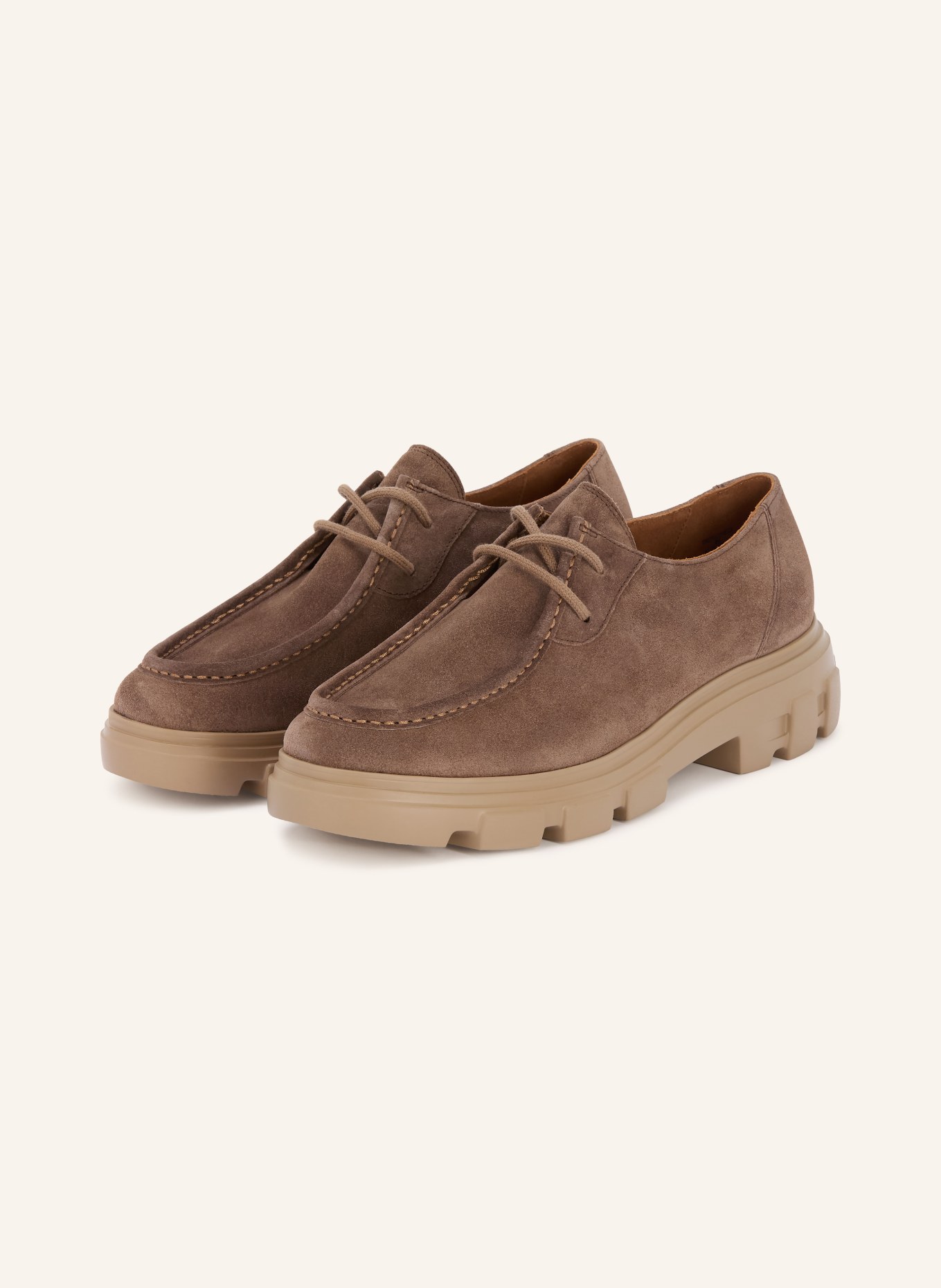 paul green chaussures à lacets: MARRON