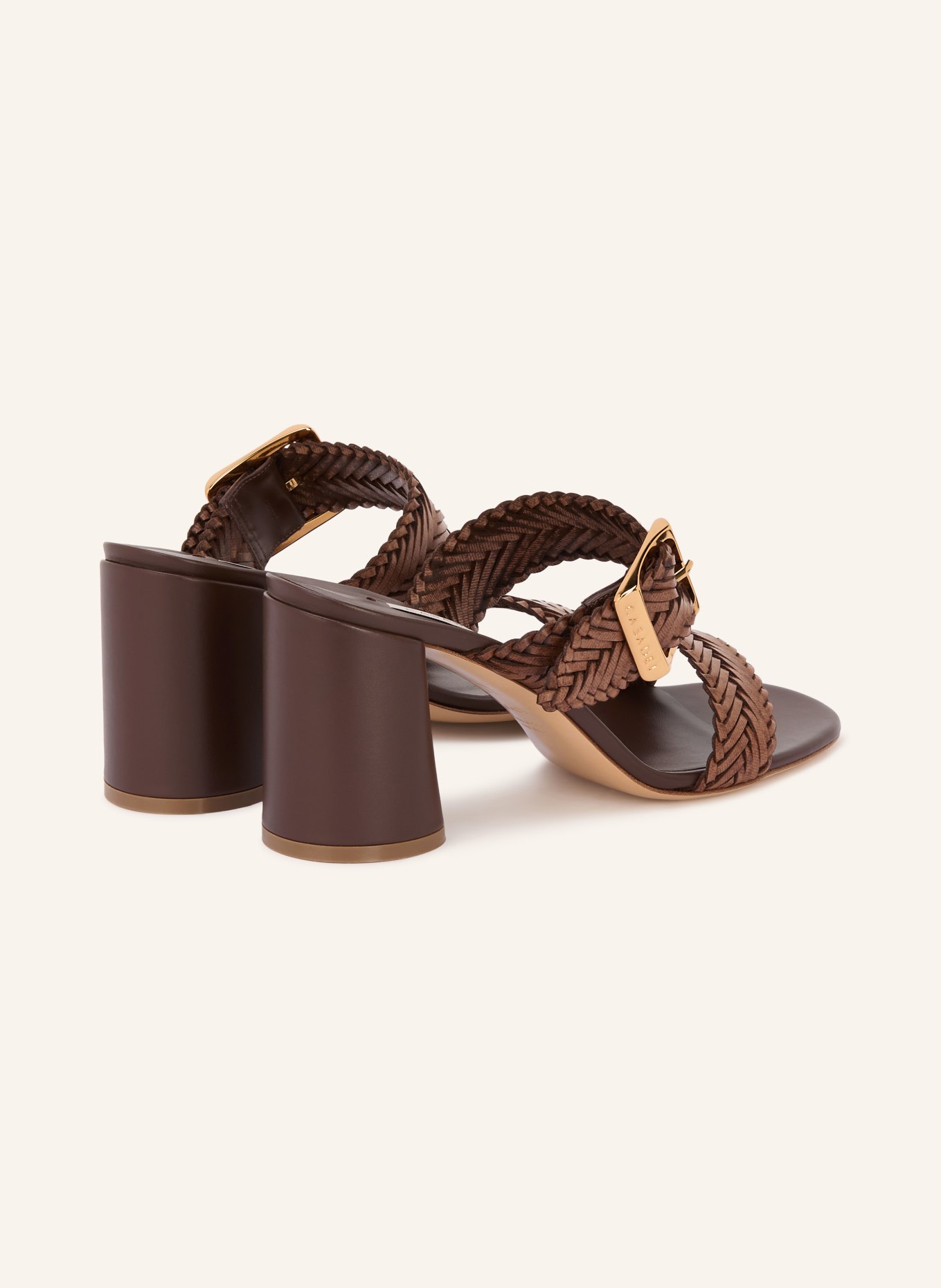 CASADEI CLEO Mules: DARK BROWN / GOLD