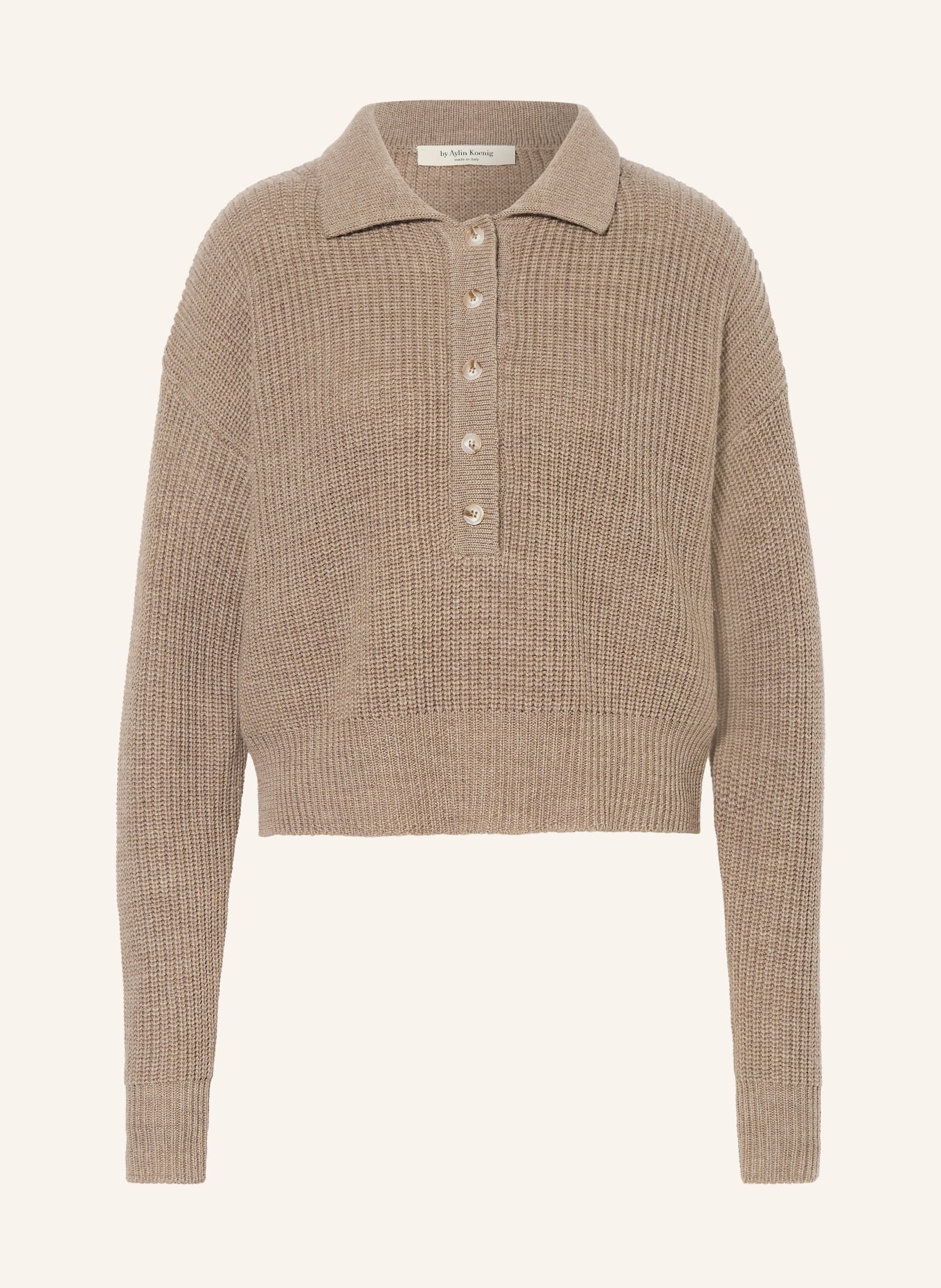 by Aylin Koenig Pull TESSA en laine mérinos: TAUPE