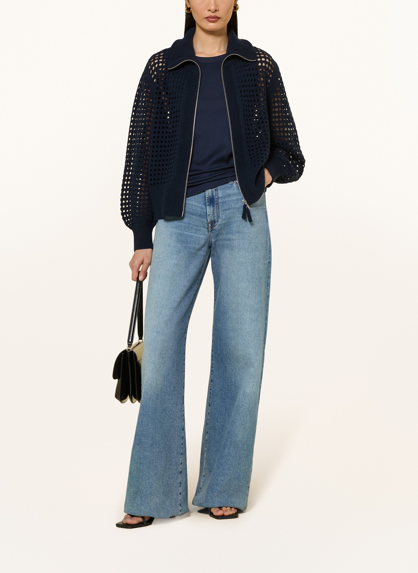 FTC CASHMERE Vest met kasjmier: DONKERBLAUW