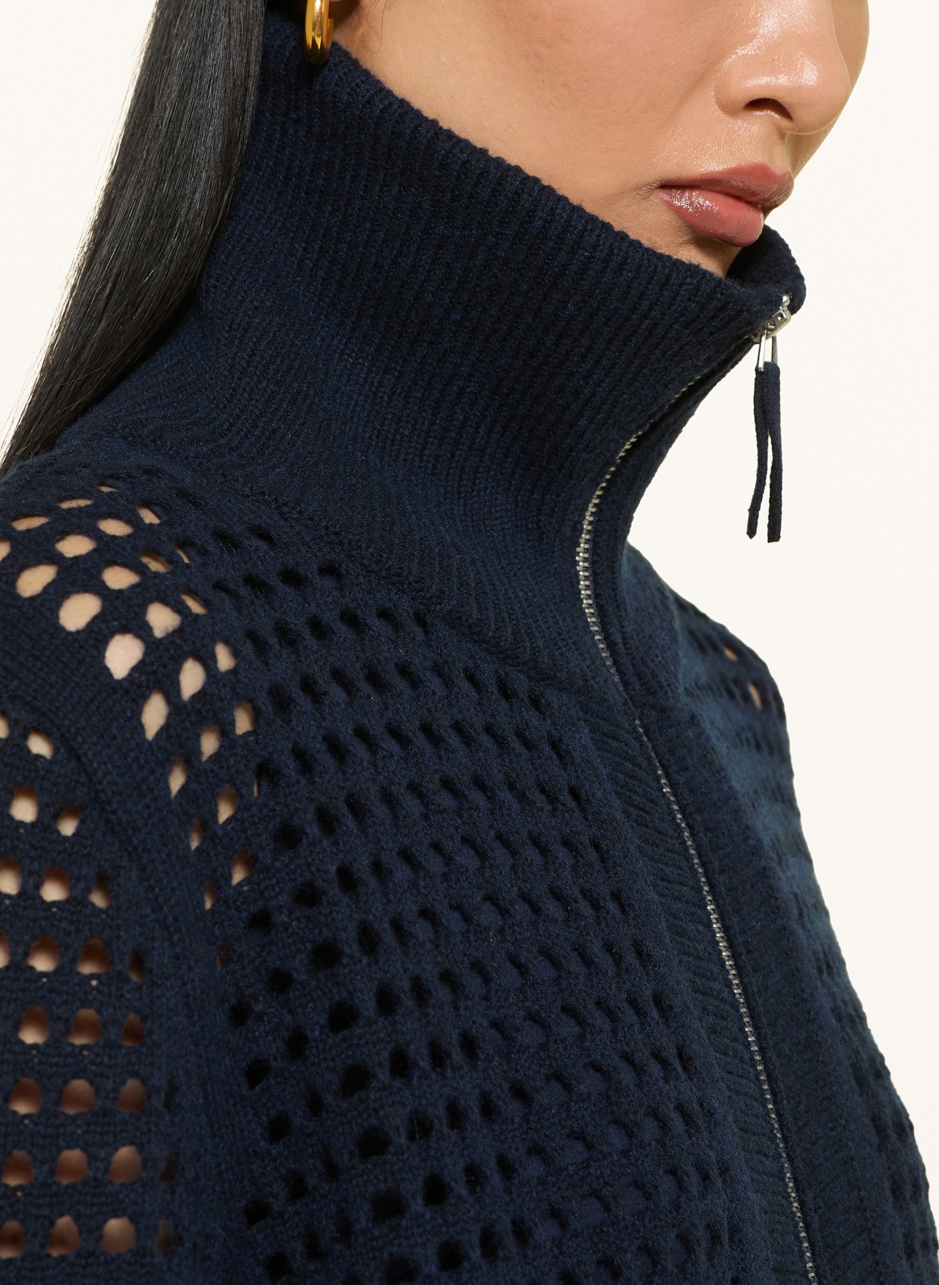 FTC CASHMERE Vest met kasjmier: DONKERBLAUW