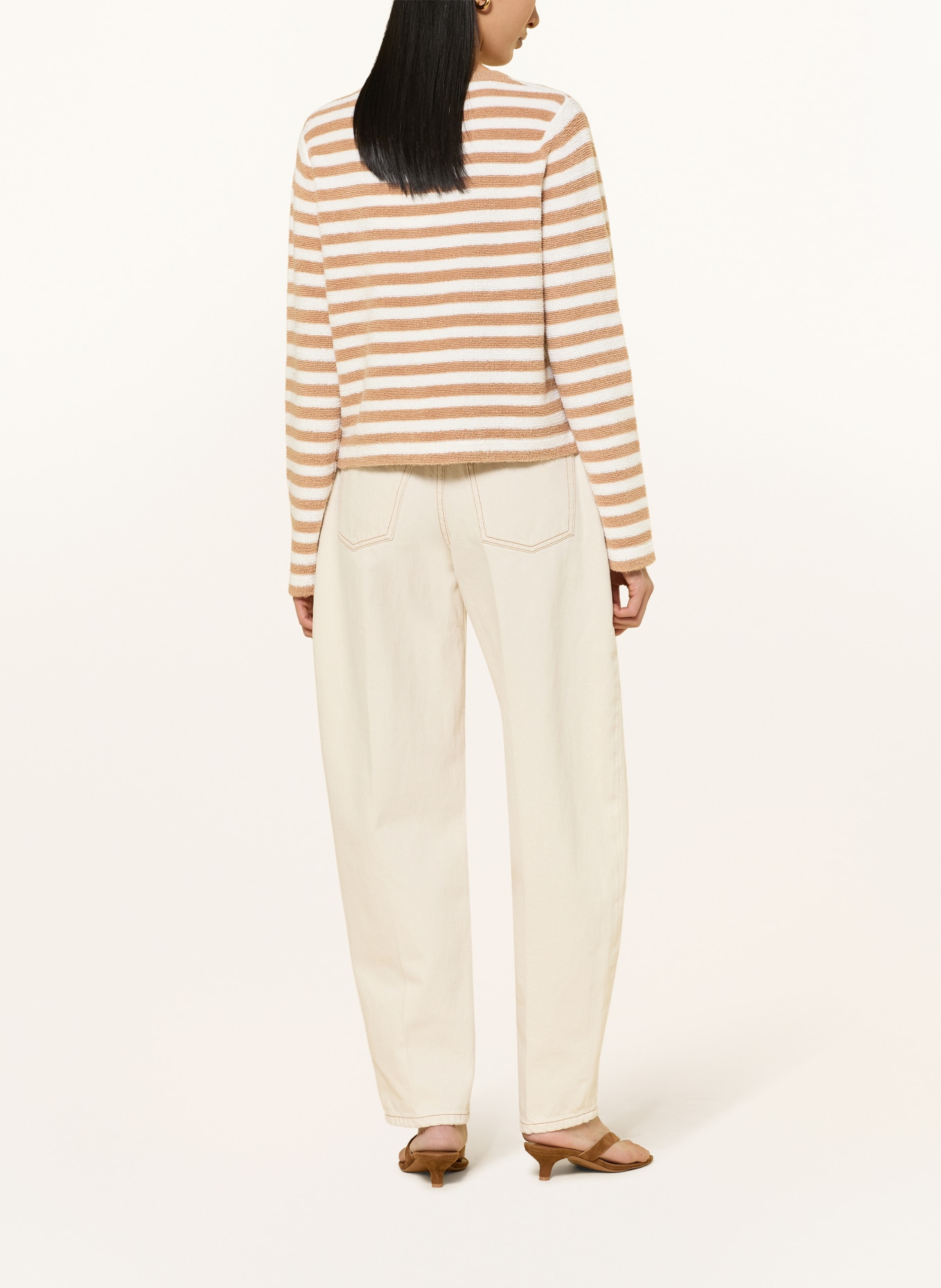 FTC CASHMERE vest: LICHTBRUIN / ECRU