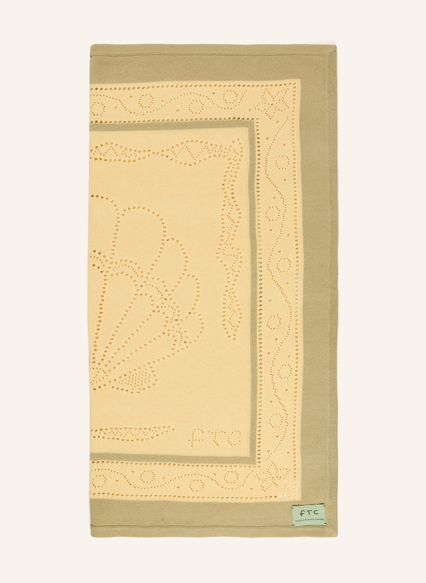FTC CASHMERE Tuch: GELB / HELLGRÜN