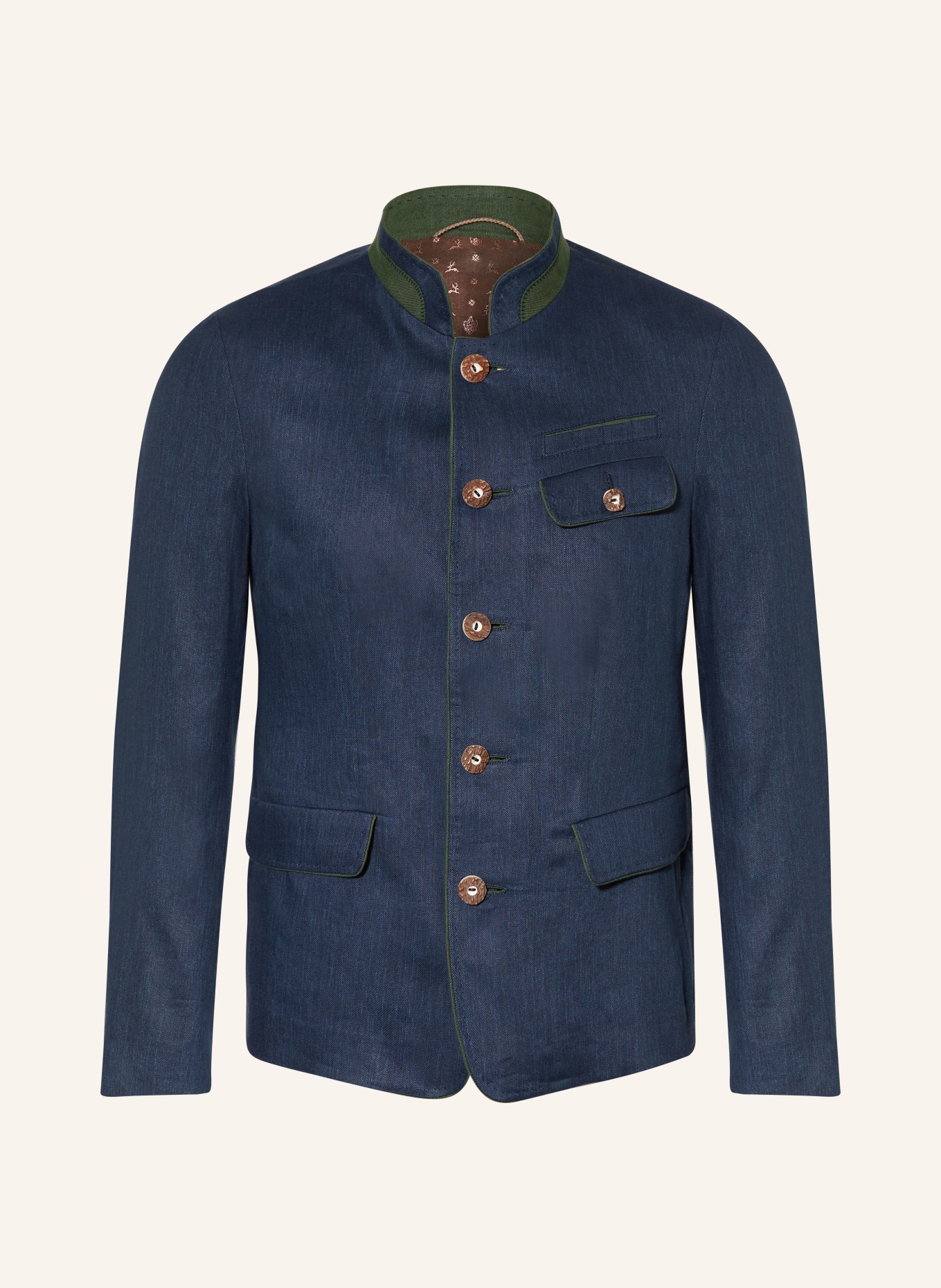 HABSBURG Janker JAKOB mit Leinen: DUNKELBLAU / DUNKELGRÜN