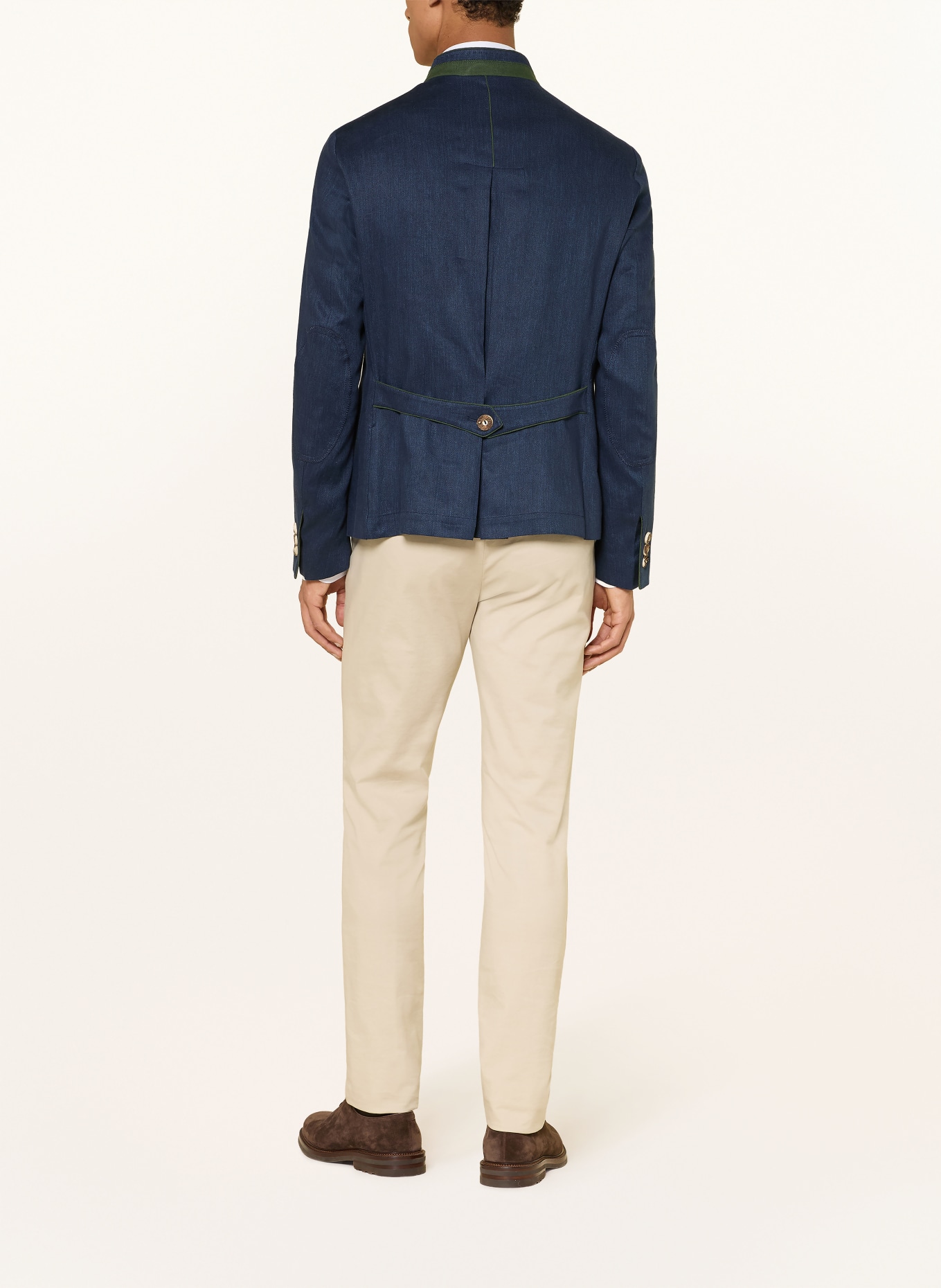 HABSBURG Janker JAKOB mit Leinen: DUNKELBLAU / DUNKELGRÜN