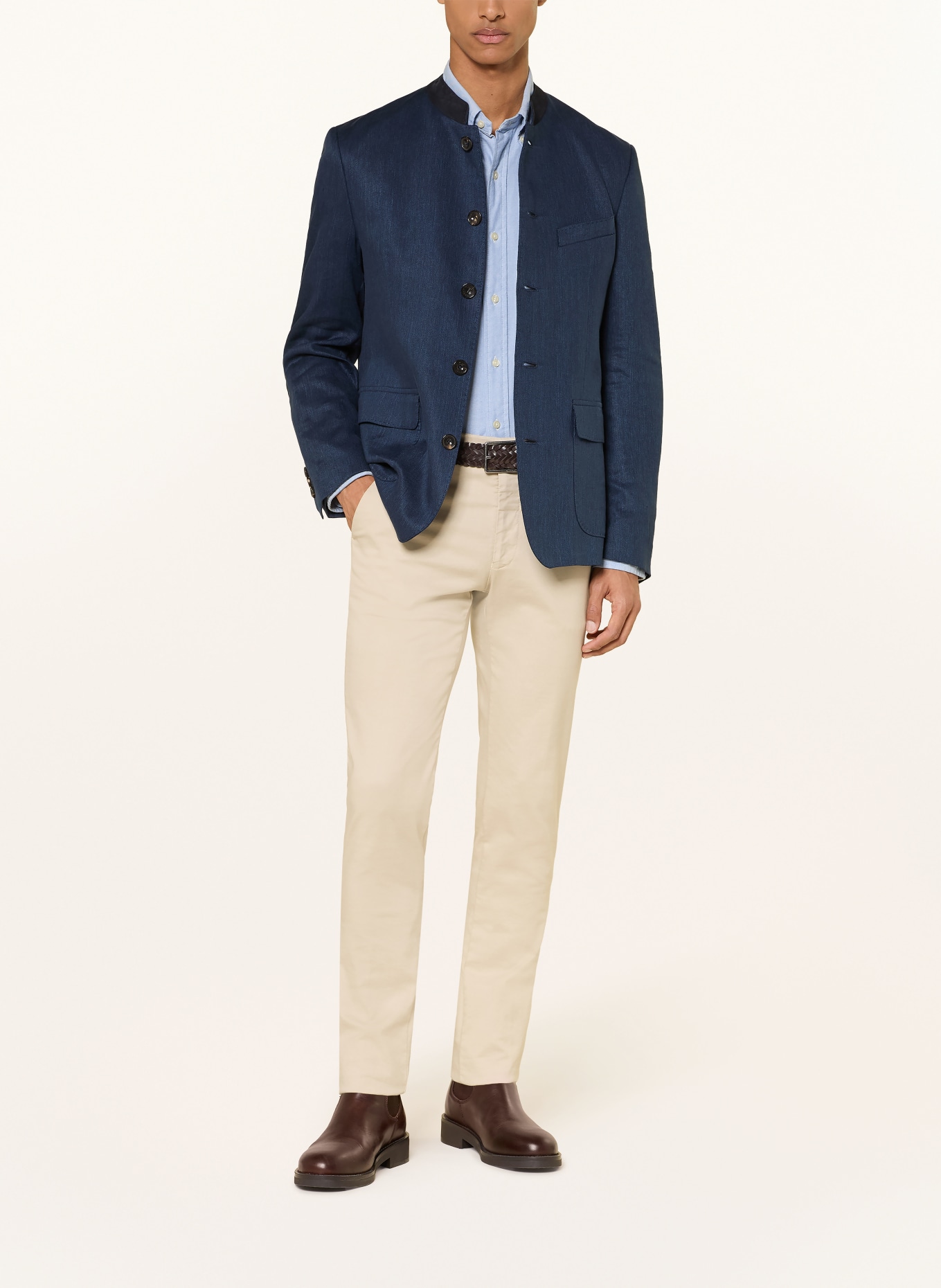 HABSBURG Janker WENDELIN mit Leinen: DUNKELBLAU