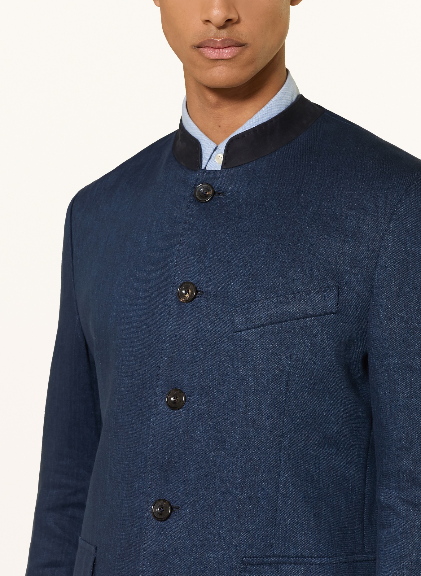 HABSBURG Janker WENDELIN mit Leinen: DUNKELBLAU