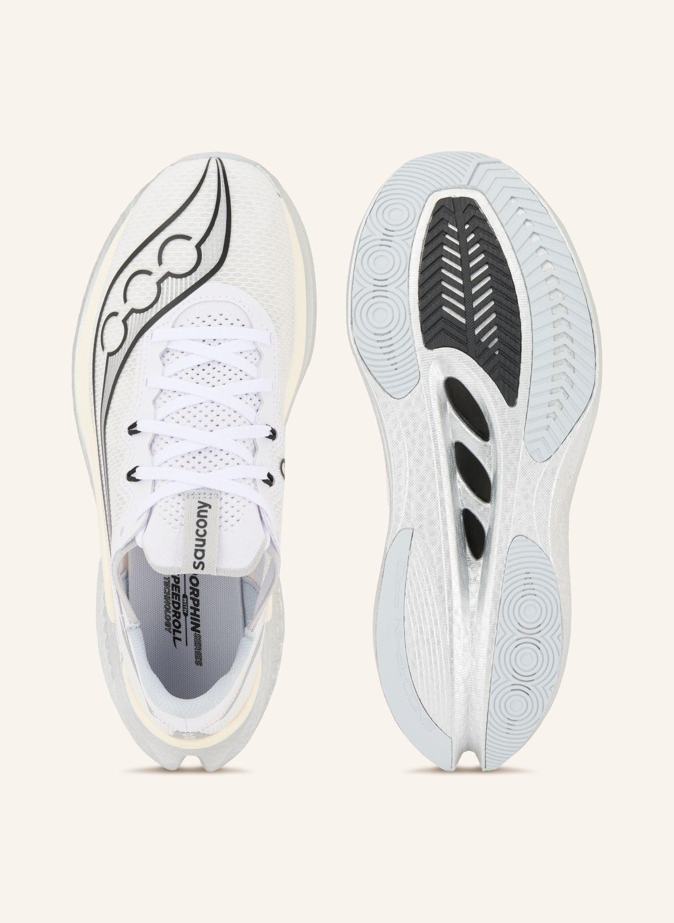 saucony Hardloopschoenen ENDORPHIN PRO 5: WIT / ZILVER / ZWART