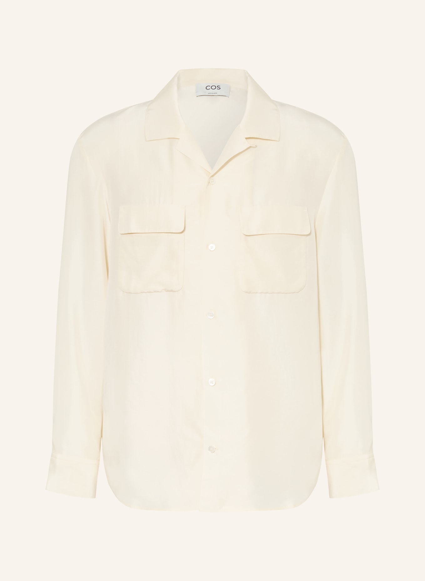 COS Chemise Resort Comfort Fit en soie: ÉCRU