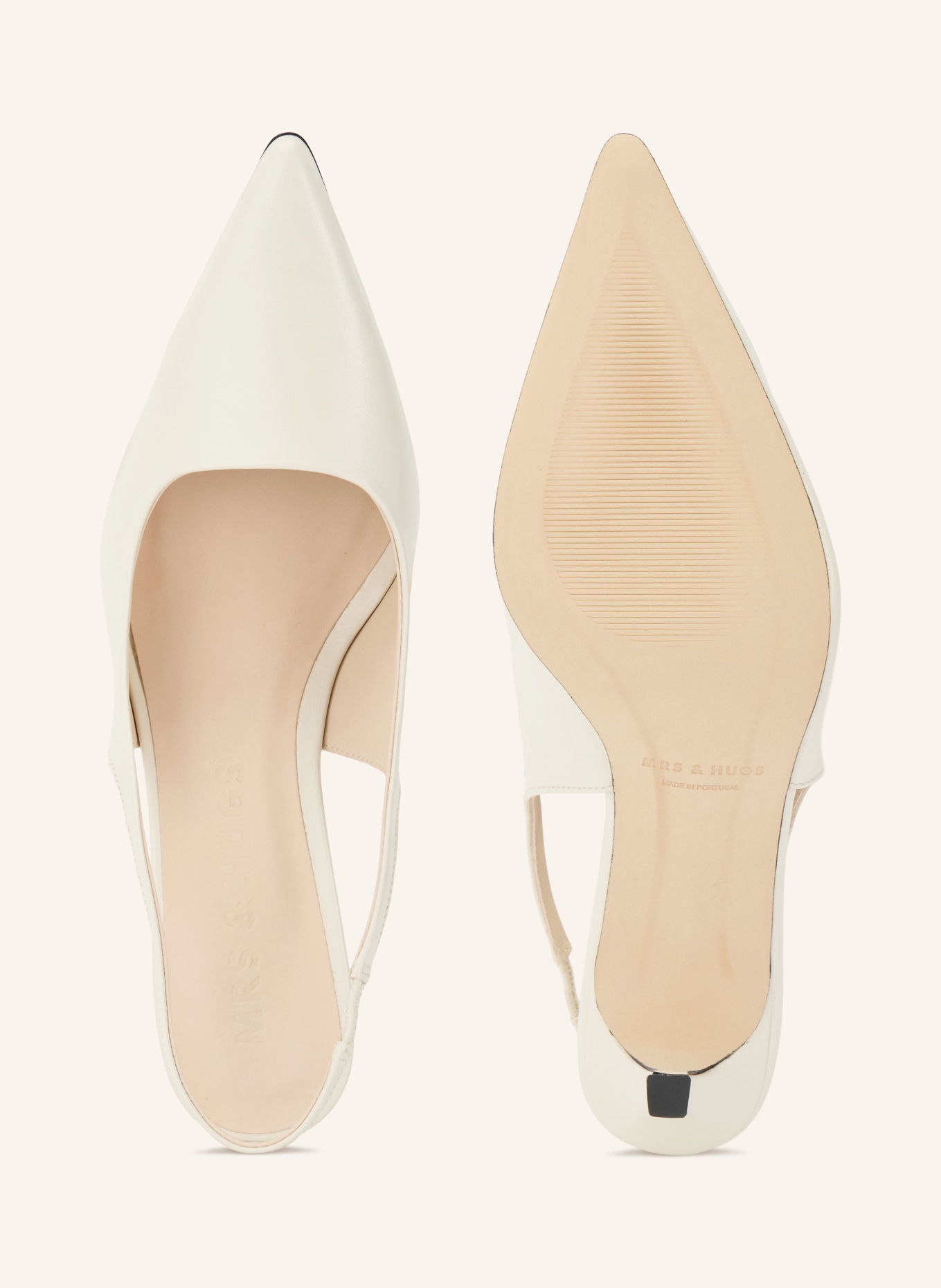 MRS & HUGS Slingpumps: ECRU