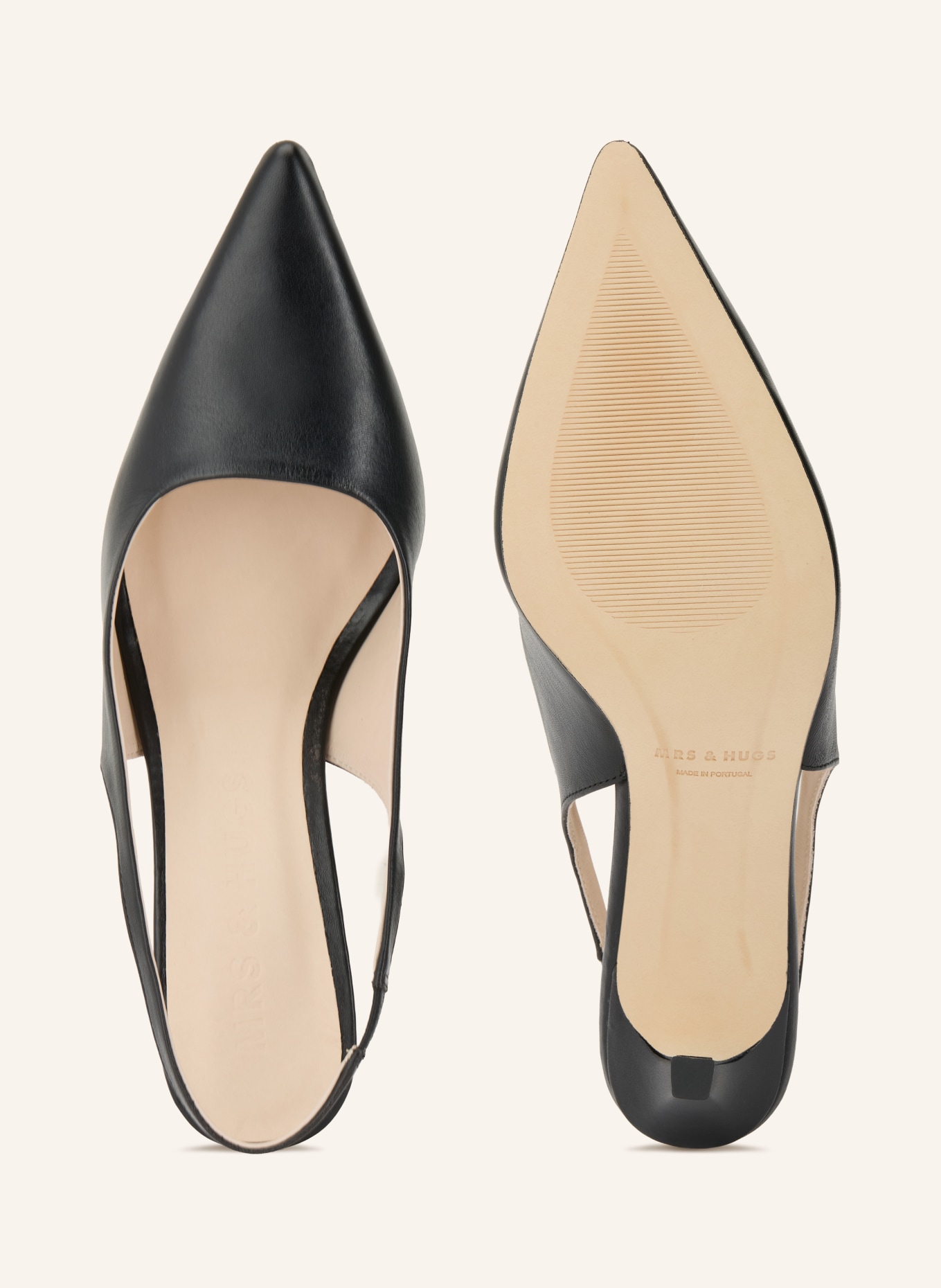 MRS & HUGS Slingpumps: SCHWARZ
