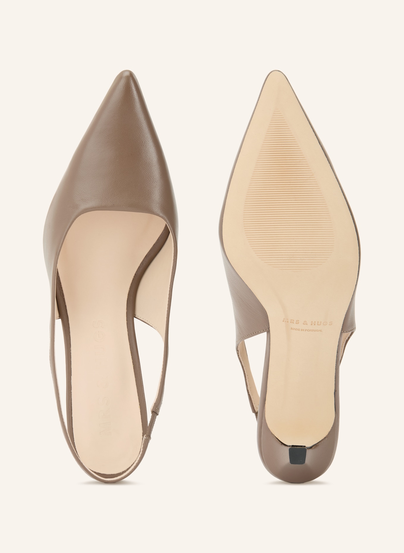MRS & HUGS Slingpumps: TAUPE