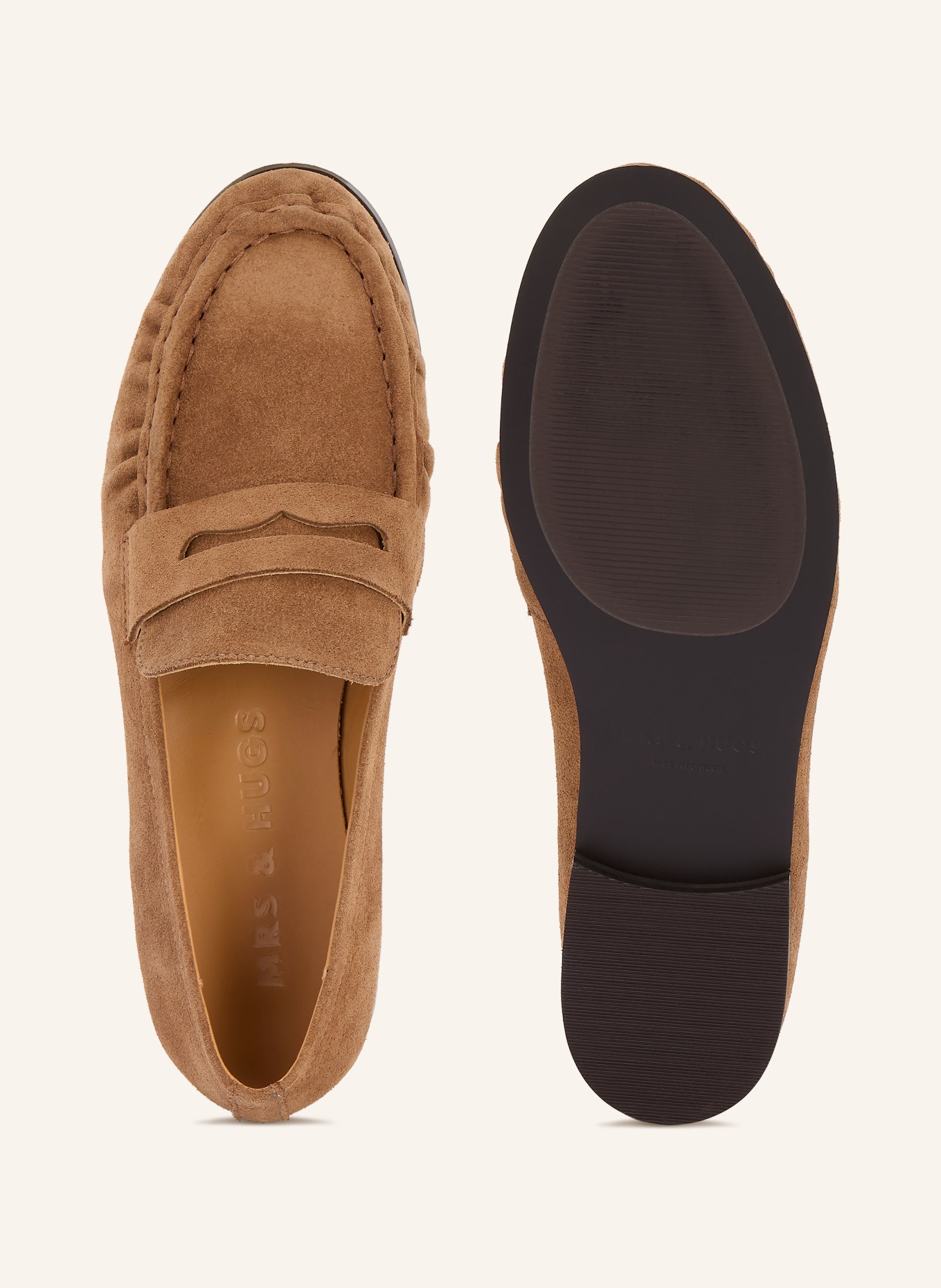 MRS & HUGS mocassins: COGNAC