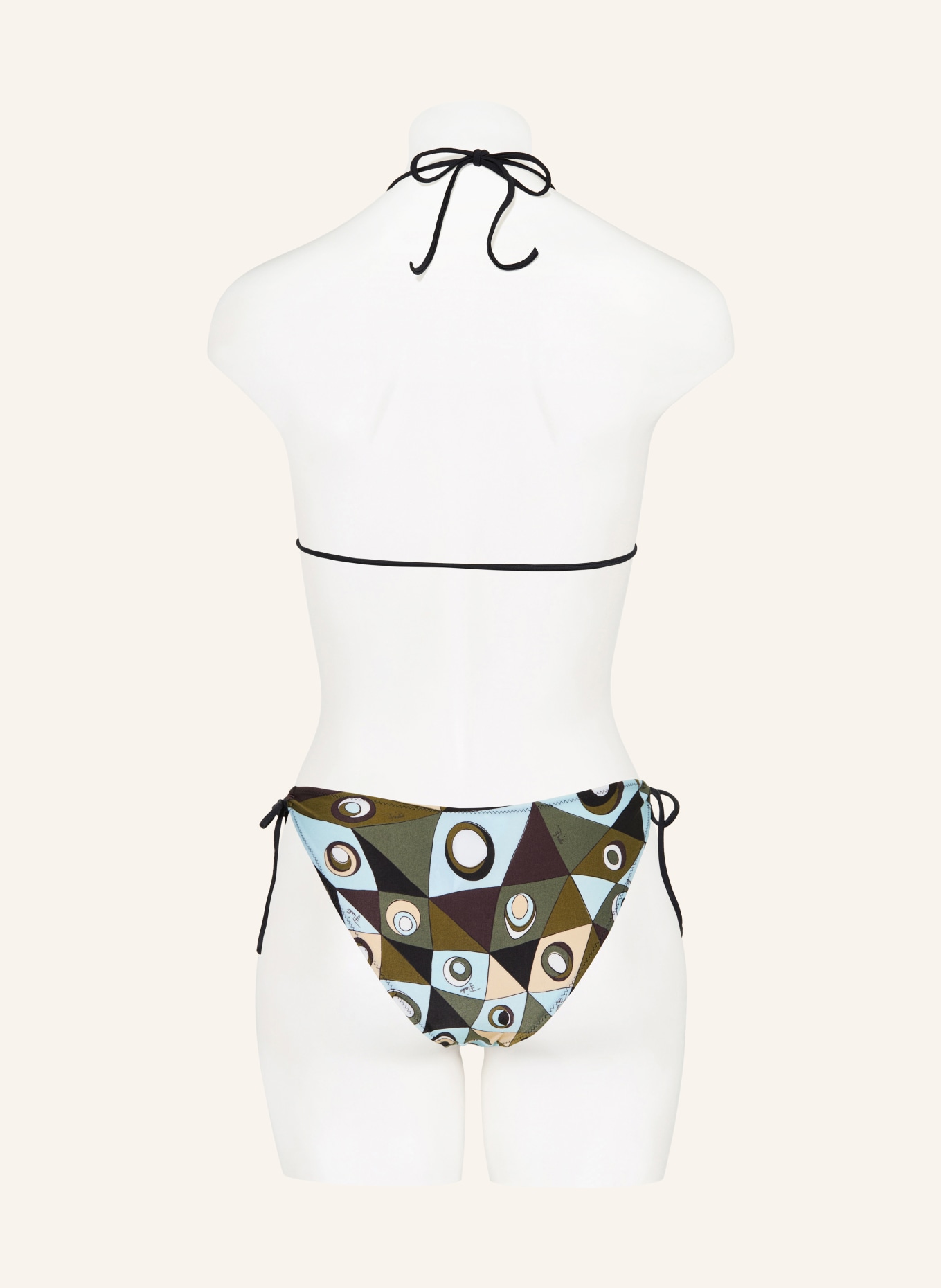 PUCCI Triangel-bikinitop: KAKI / BEIGE / LICHTBLAUW