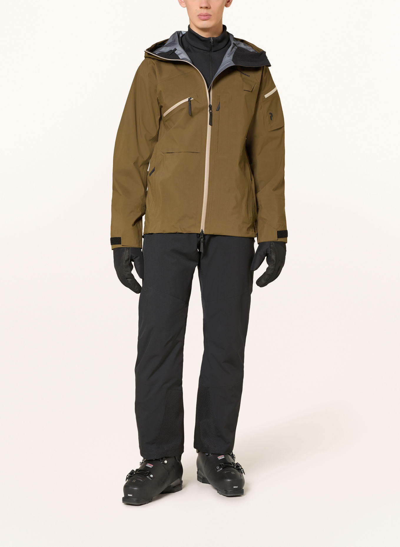 Peak Performance Hardshell bunda ALPINE GORE-TEX C-KNIT™: KHAKI