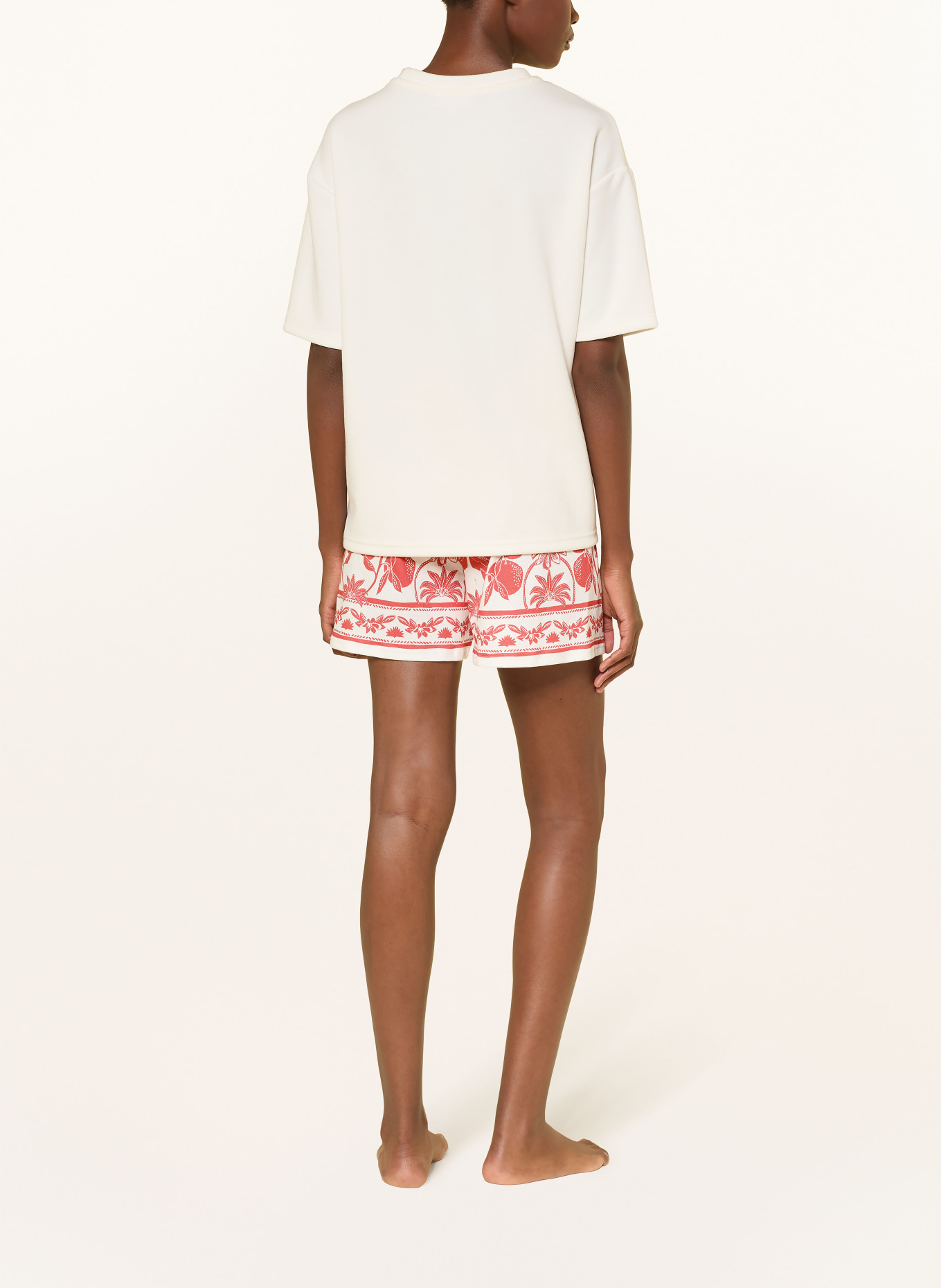 CALIDA Schlafshorts FAVOURITES BEACH: HELLROT / WEISS