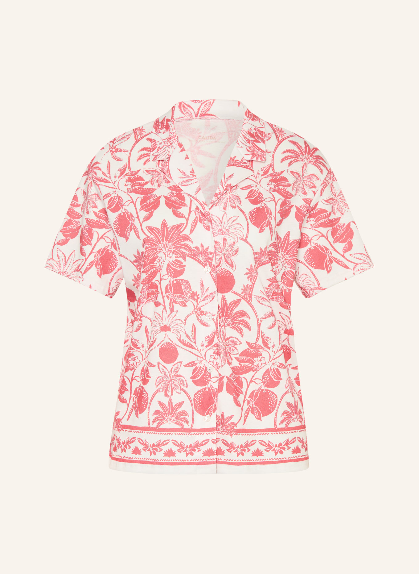 CALIDA Slaaphemd FAVOURITES BEACH: LICHTROOD / WIT