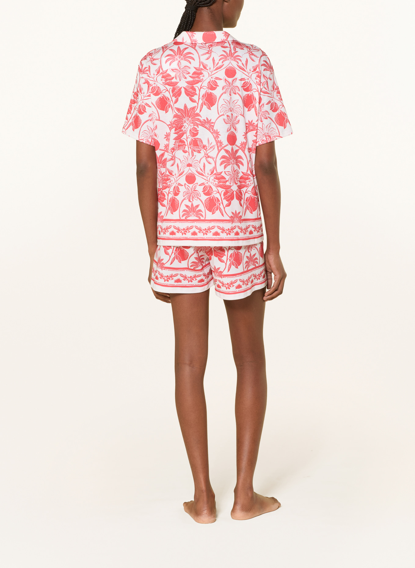 CALIDA Slaaphemd FAVOURITES BEACH: LICHTROOD / WIT