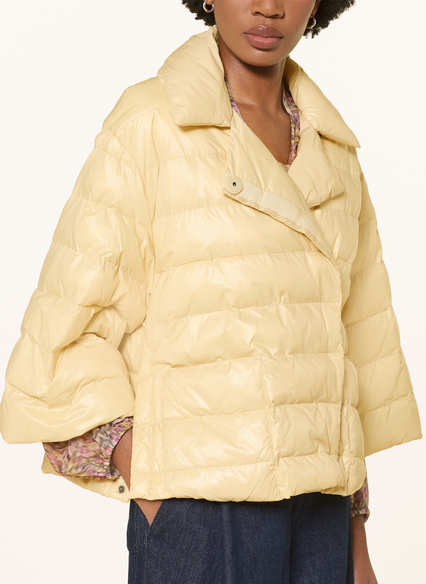LUISA CERANO Steppjacke mit 3/4-Arm: HELLGELB