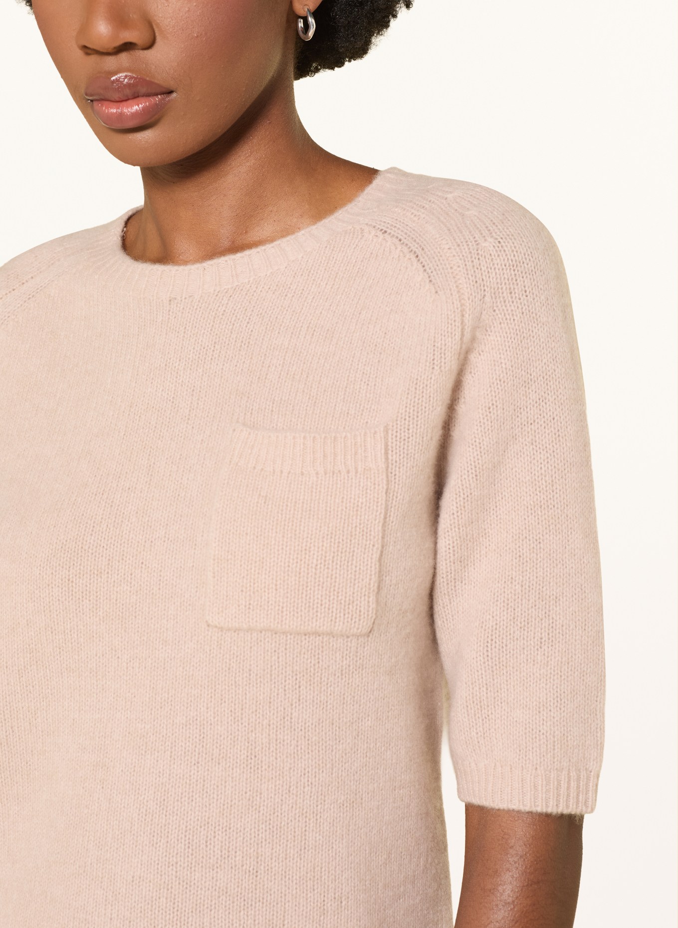 LUISA CERANO Strickshirt mit 3/4-Arm: HELLBRAUN