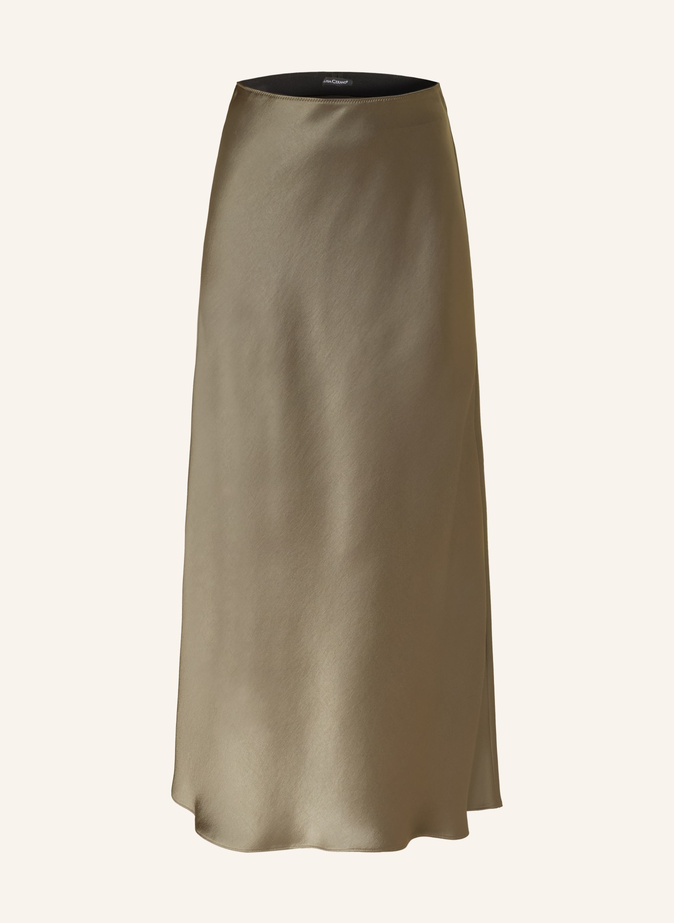 LUISA CERANO Satin skirt: DARK GREEN