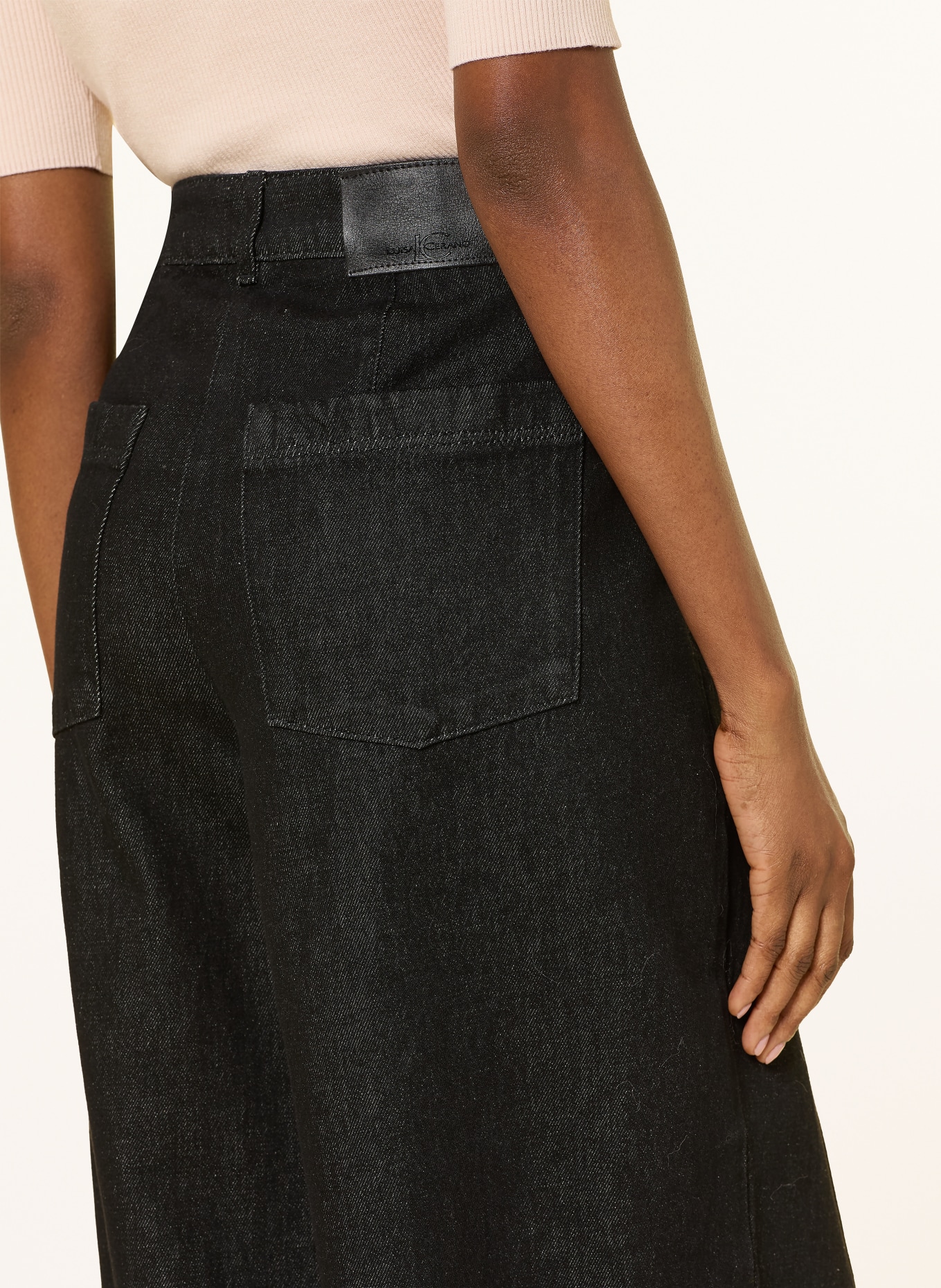 LUISA CERANO Jeans med brede ben: 1 BLACK