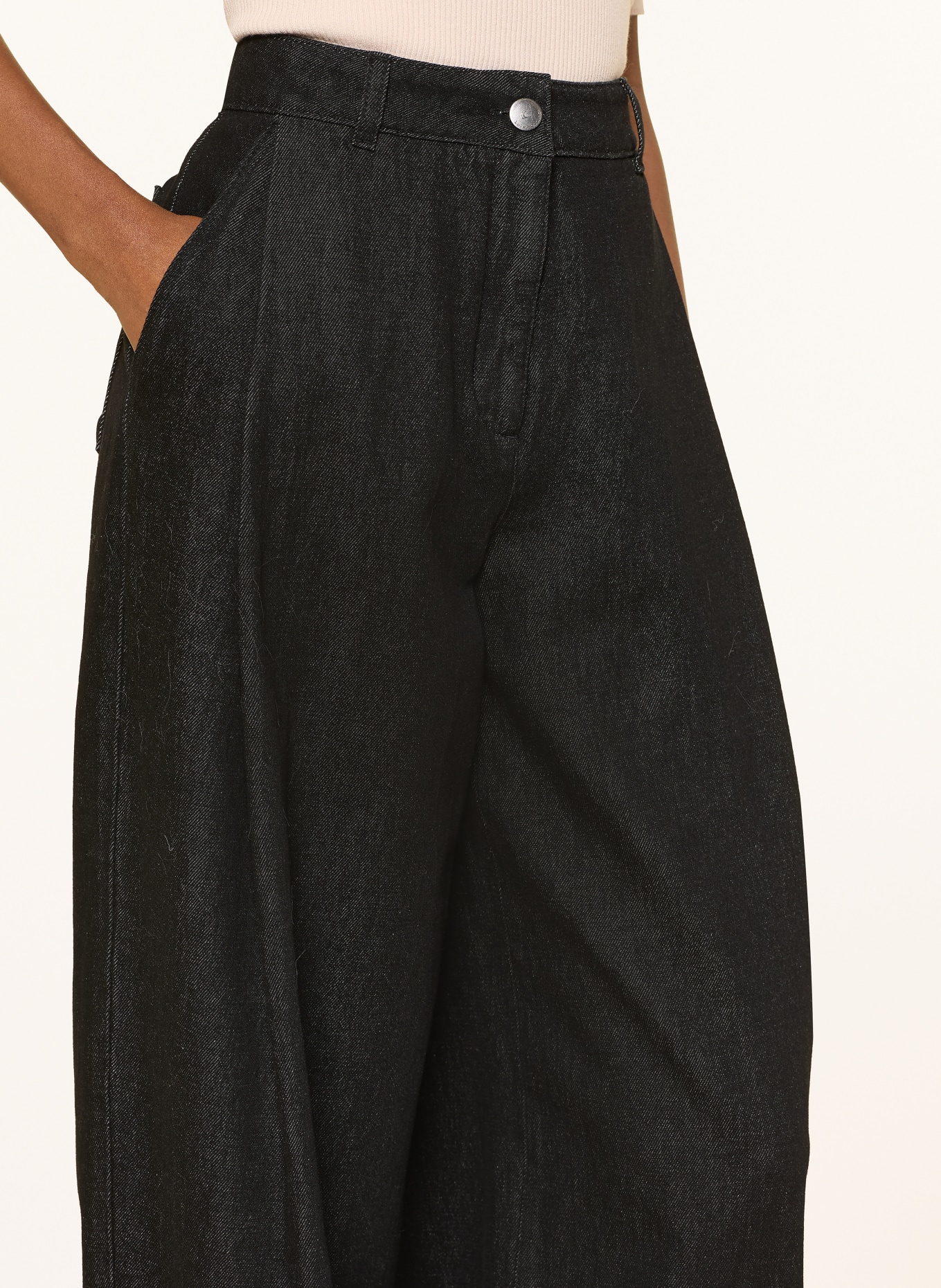 LUISA CERANO Jeans med brede ben: 1 BLACK
