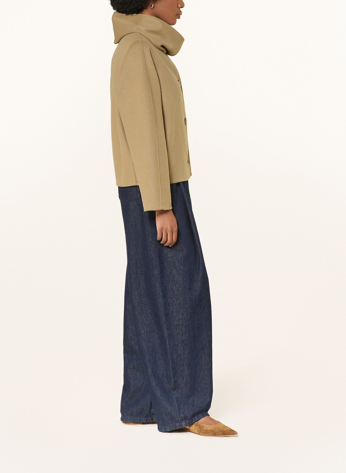 LUISA CERANO Wide Leg Jeans: 252 navy