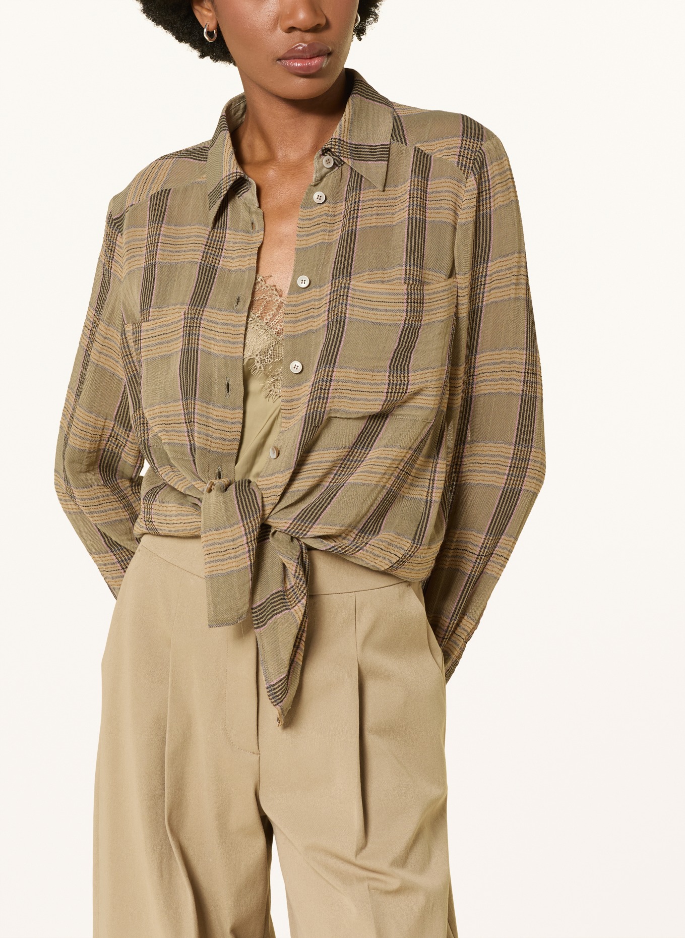 LUISA CERANO bluzka: KHAKI / CAMELOWY / CZARNY
