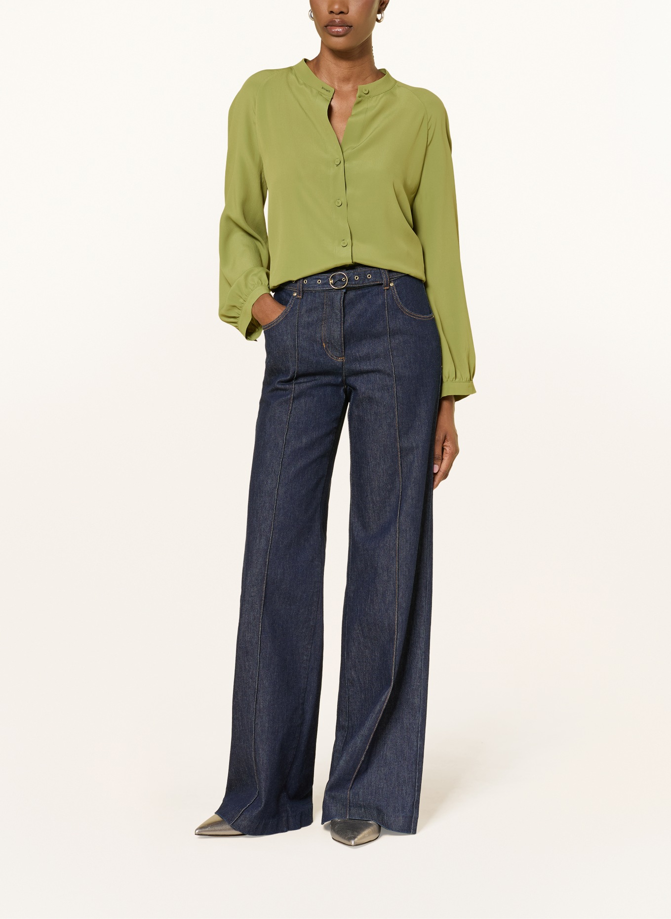 LUISA CERANO blouse: LIGHT GREEN