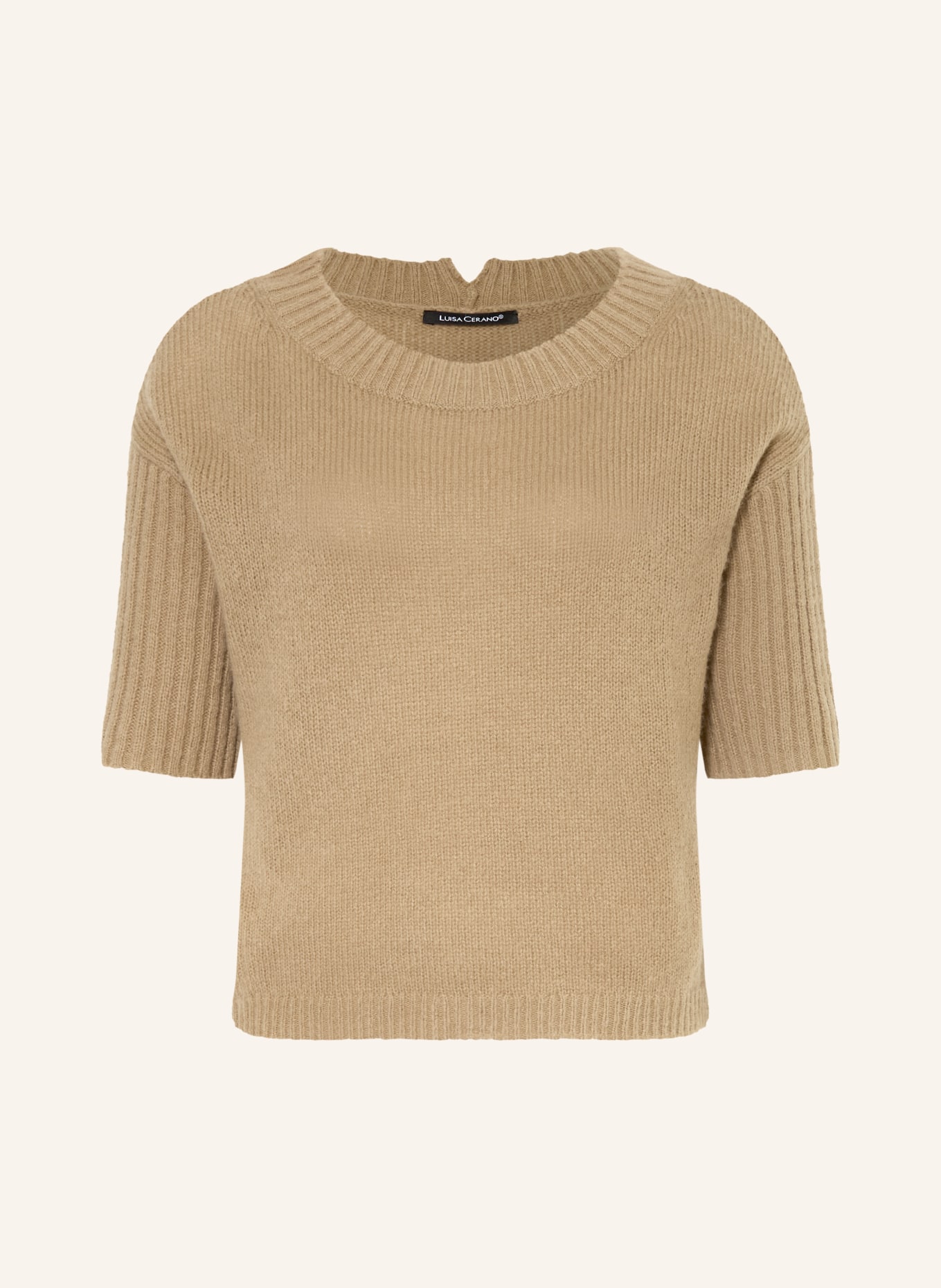 LUISA CERANO Tricou din tricot: KAKI