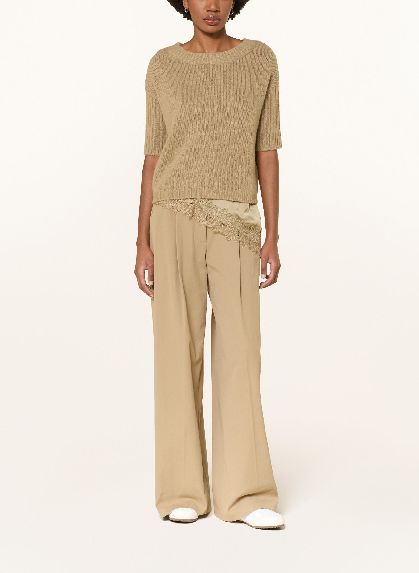 LUISA CERANO Tricou din tricot: KAKI