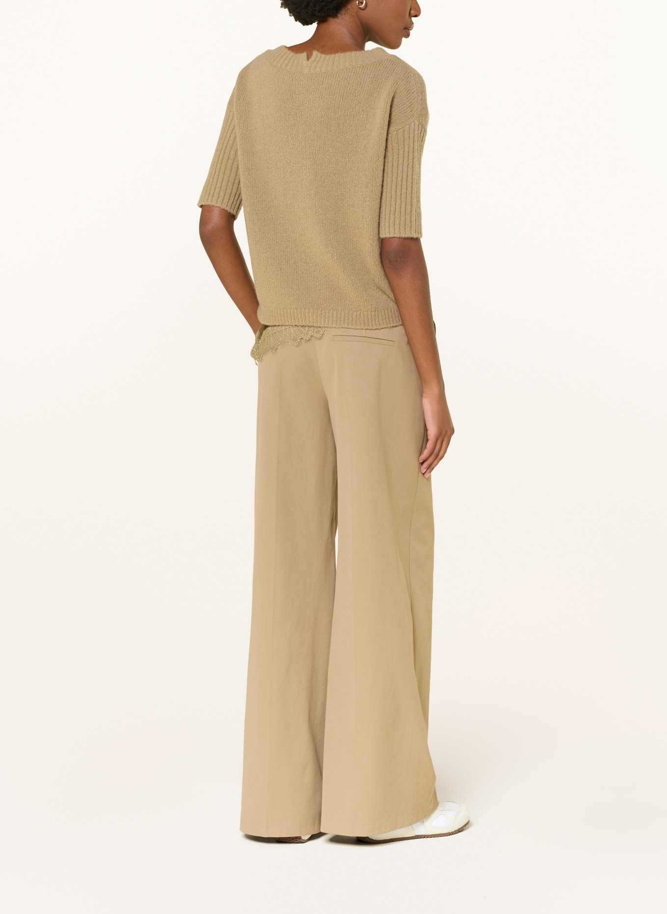 LUISA CERANO Tricou din tricot: KAKI